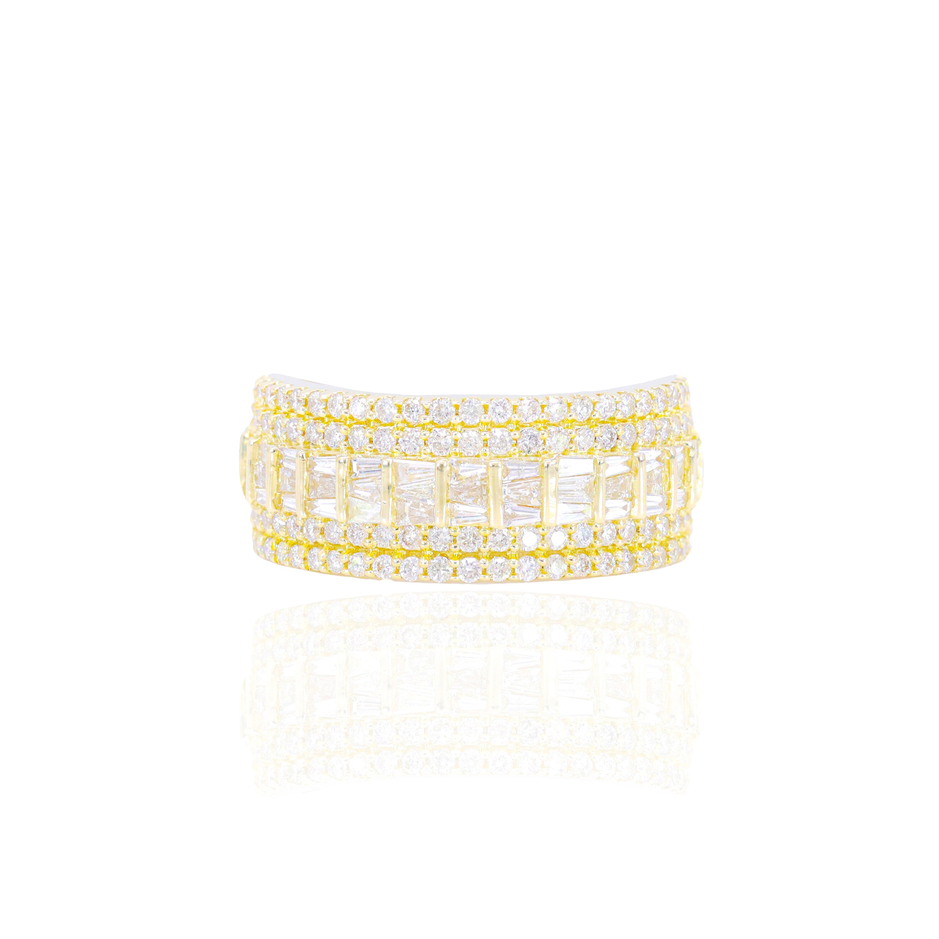 Chanel Set Baguettes with Round Diamond Ring