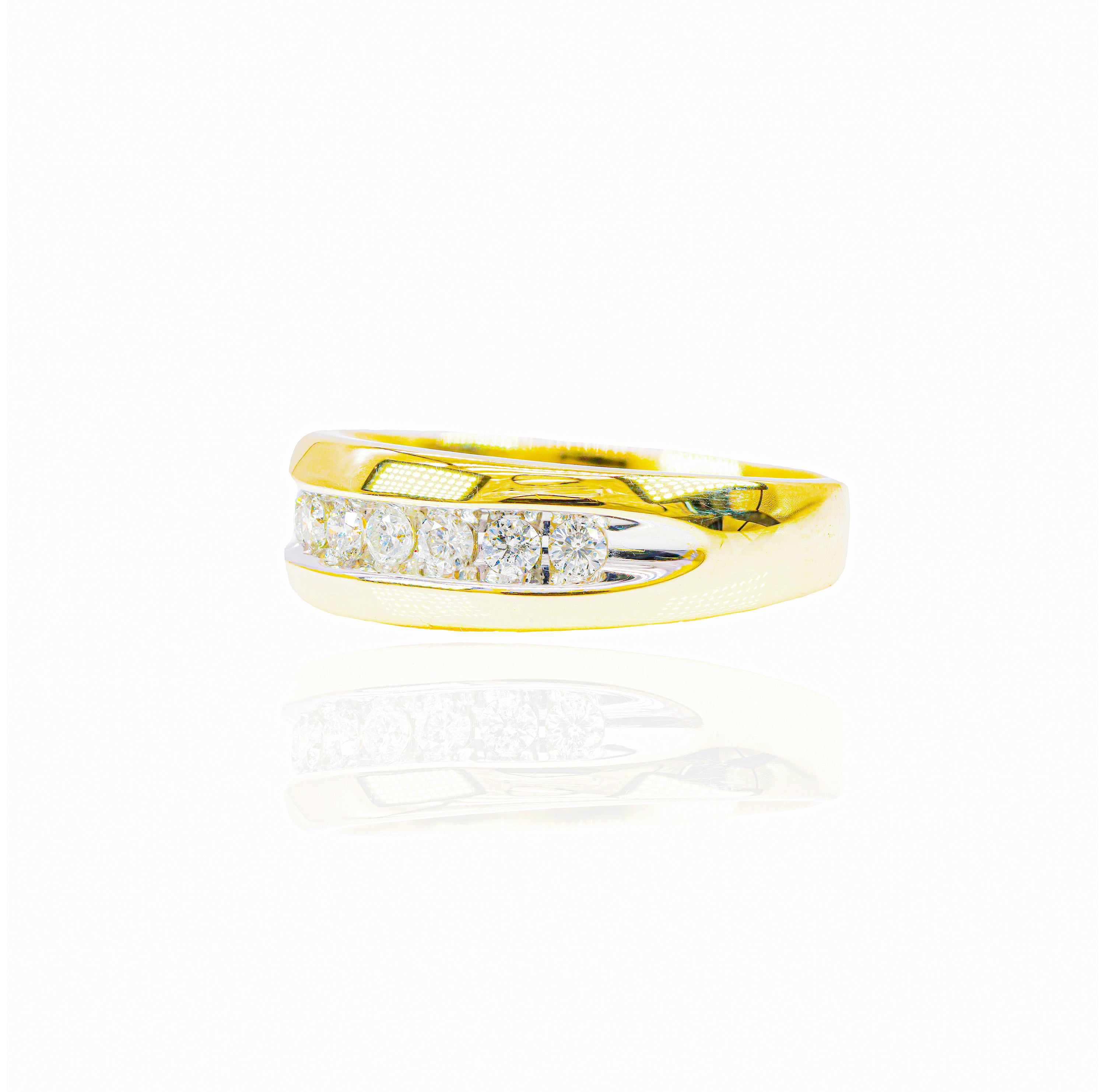 One Row Diamond Men's Band