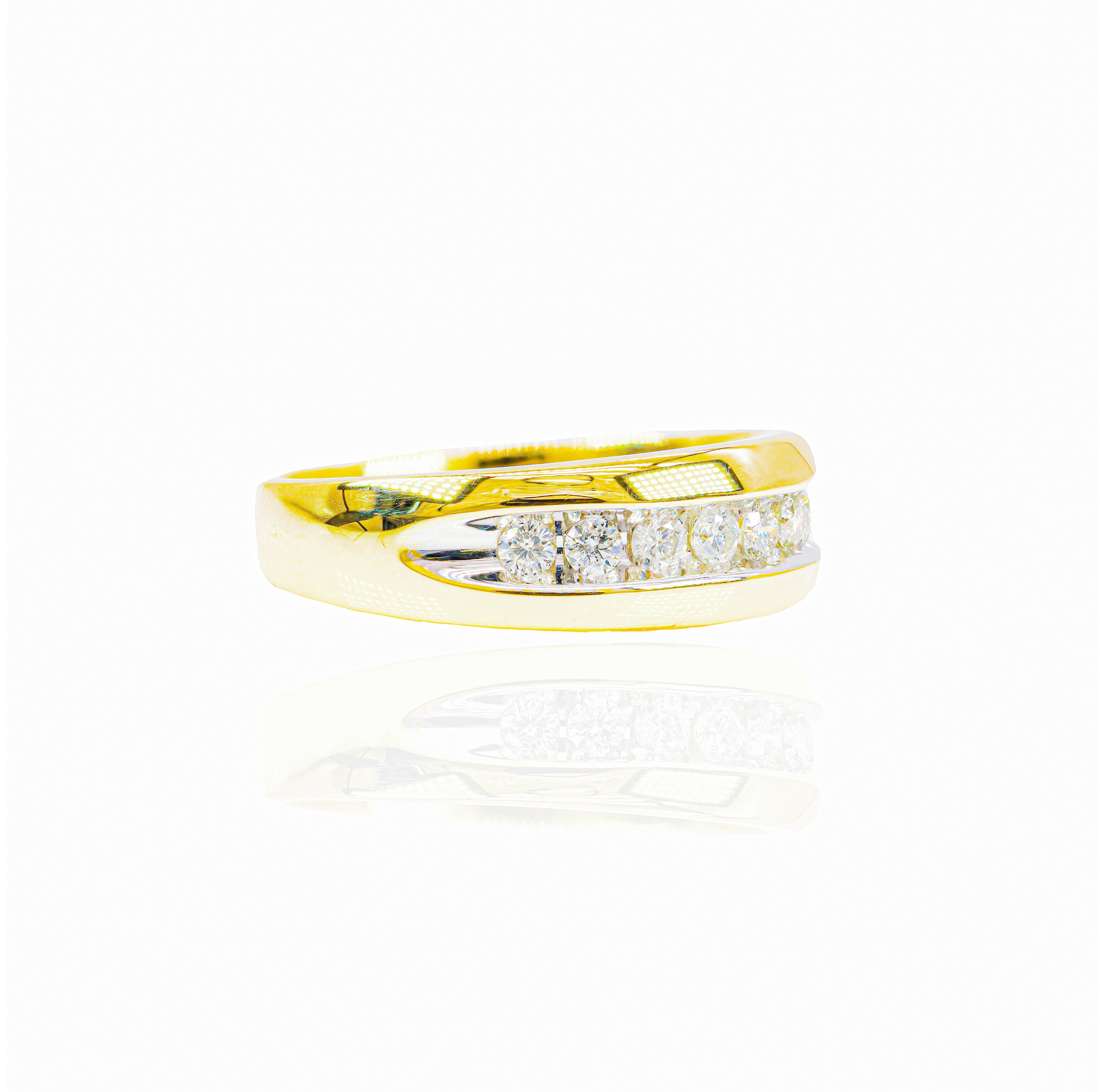 One Row Diamond Men's Band