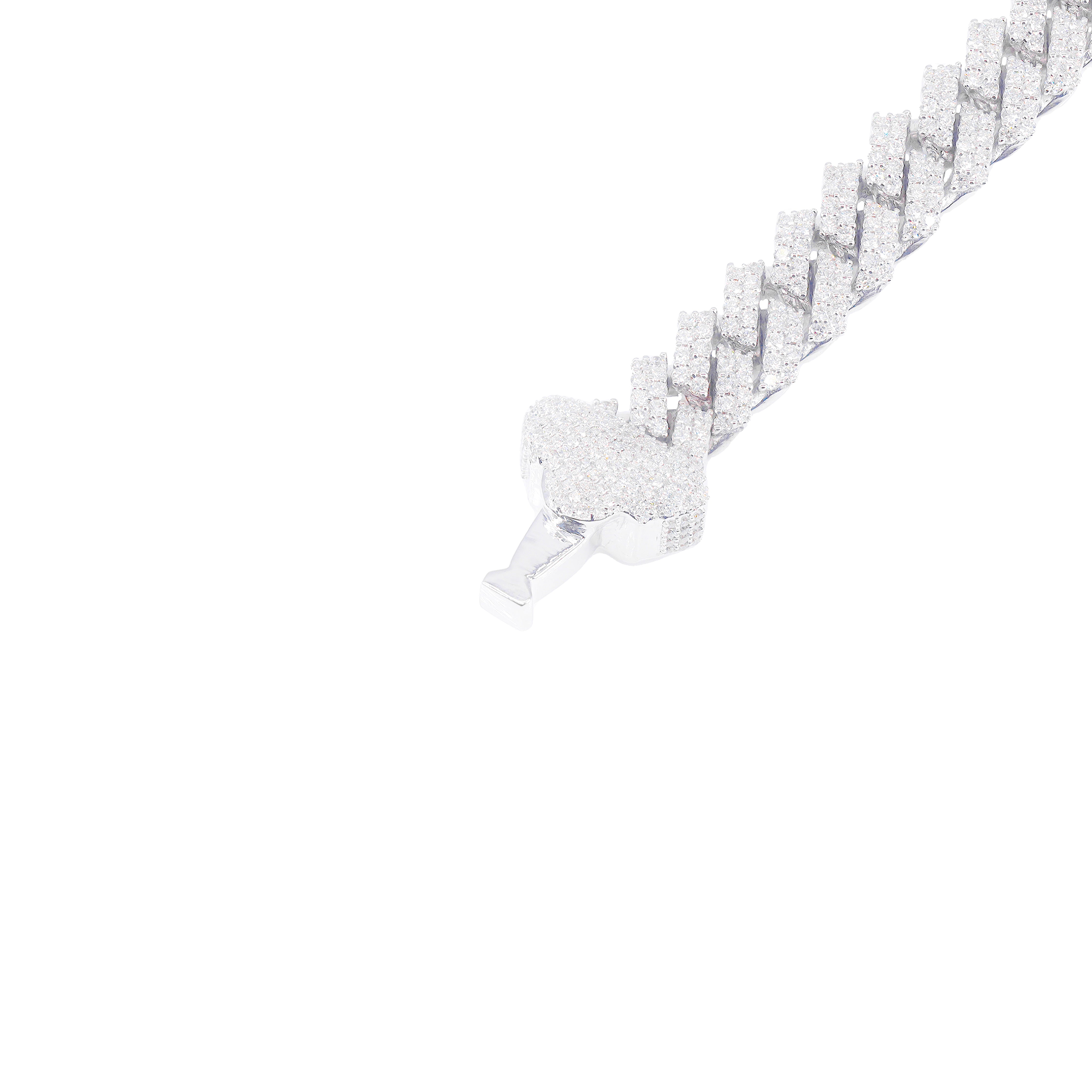 10mm Jagged Diamond Cuban Bracelet