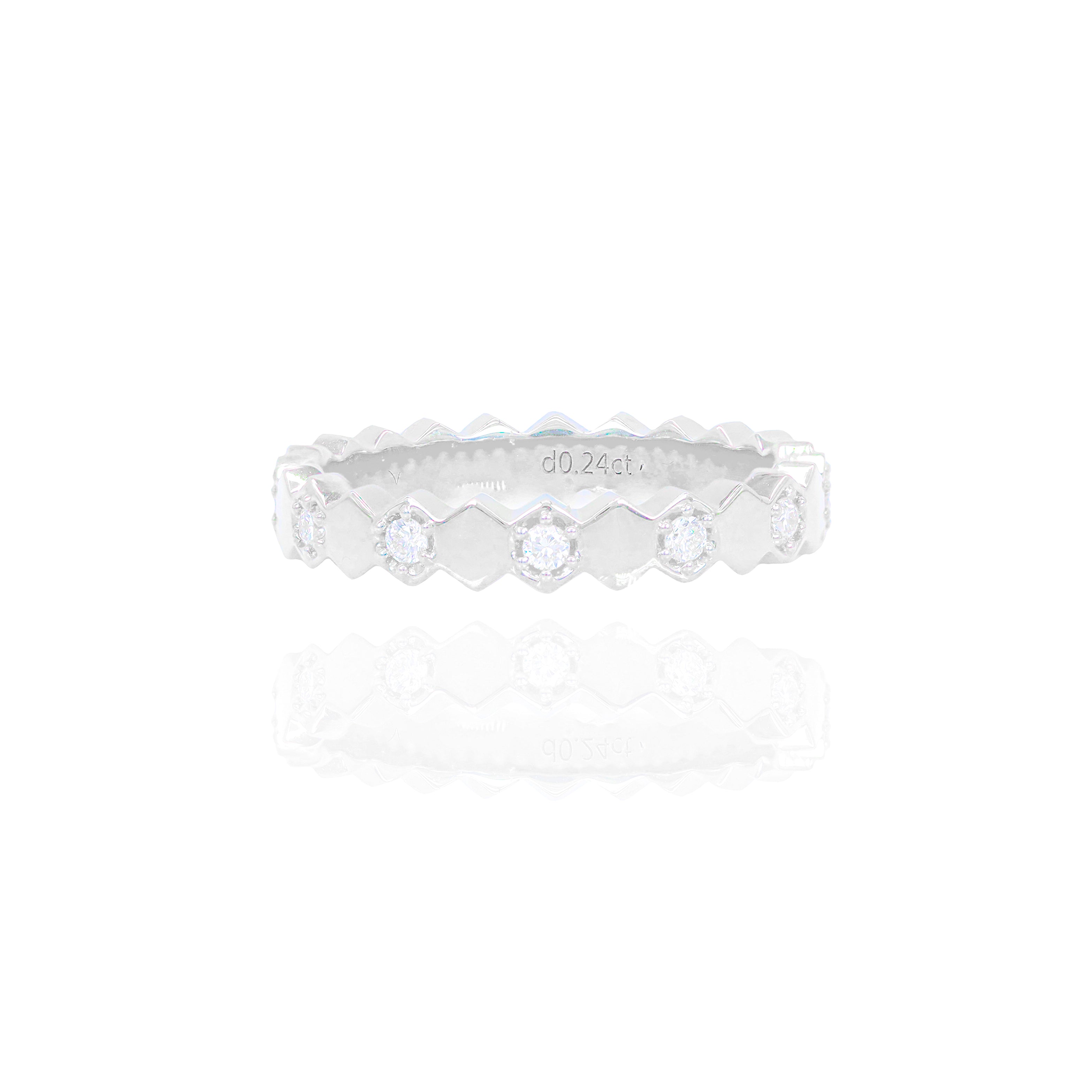 Hexagon Diamond Band