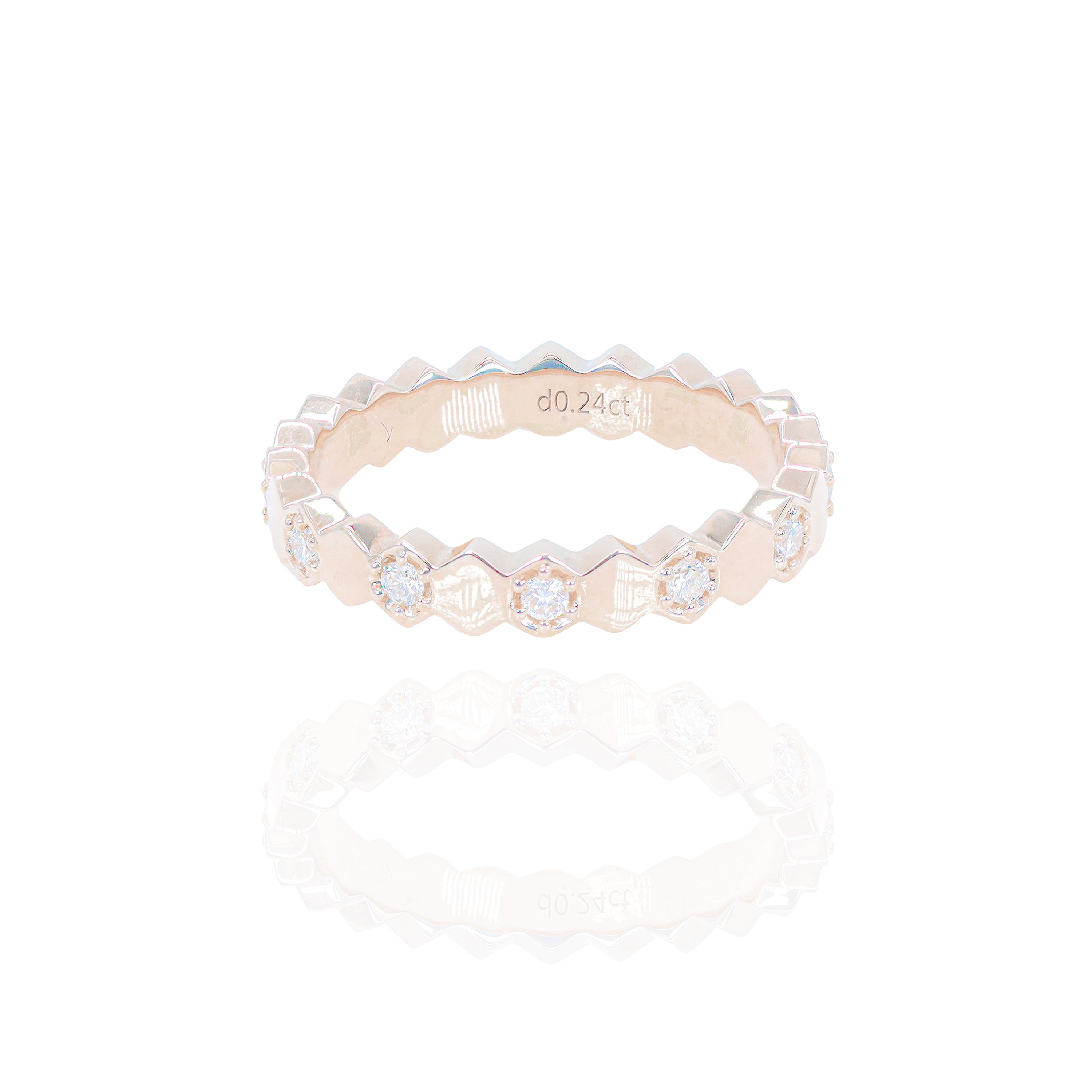 Hexagon Diamond Band