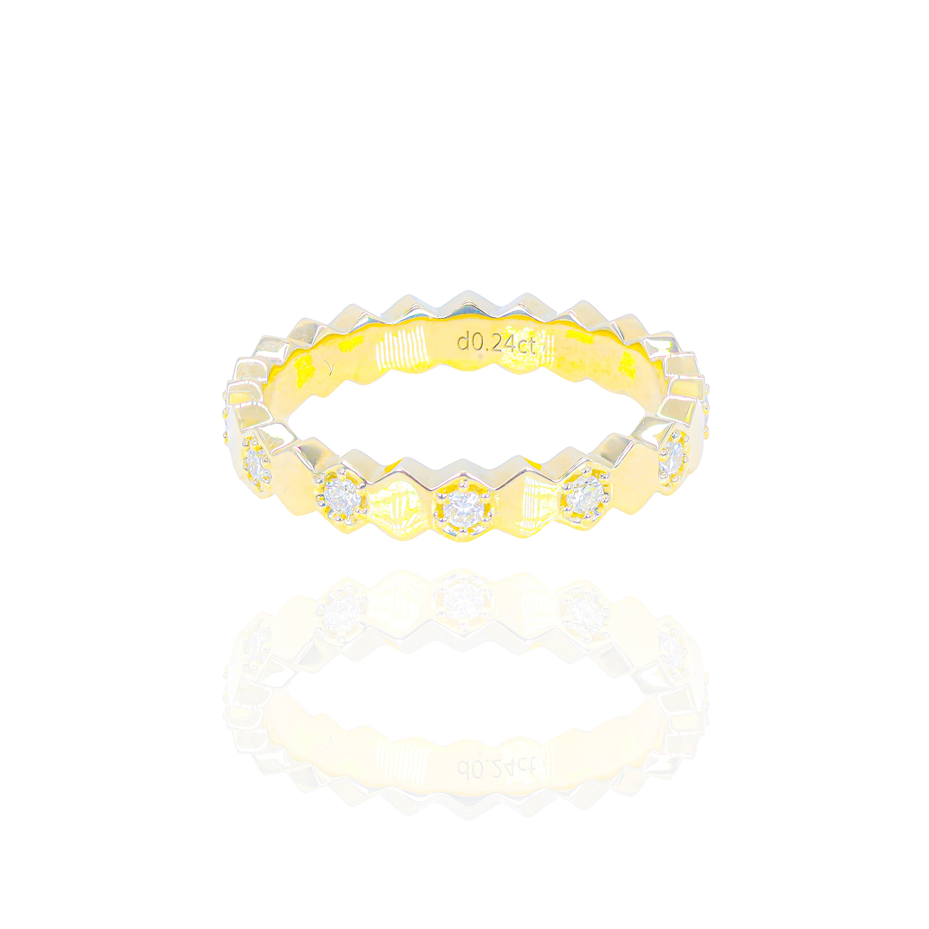 Hexagon Diamond Band