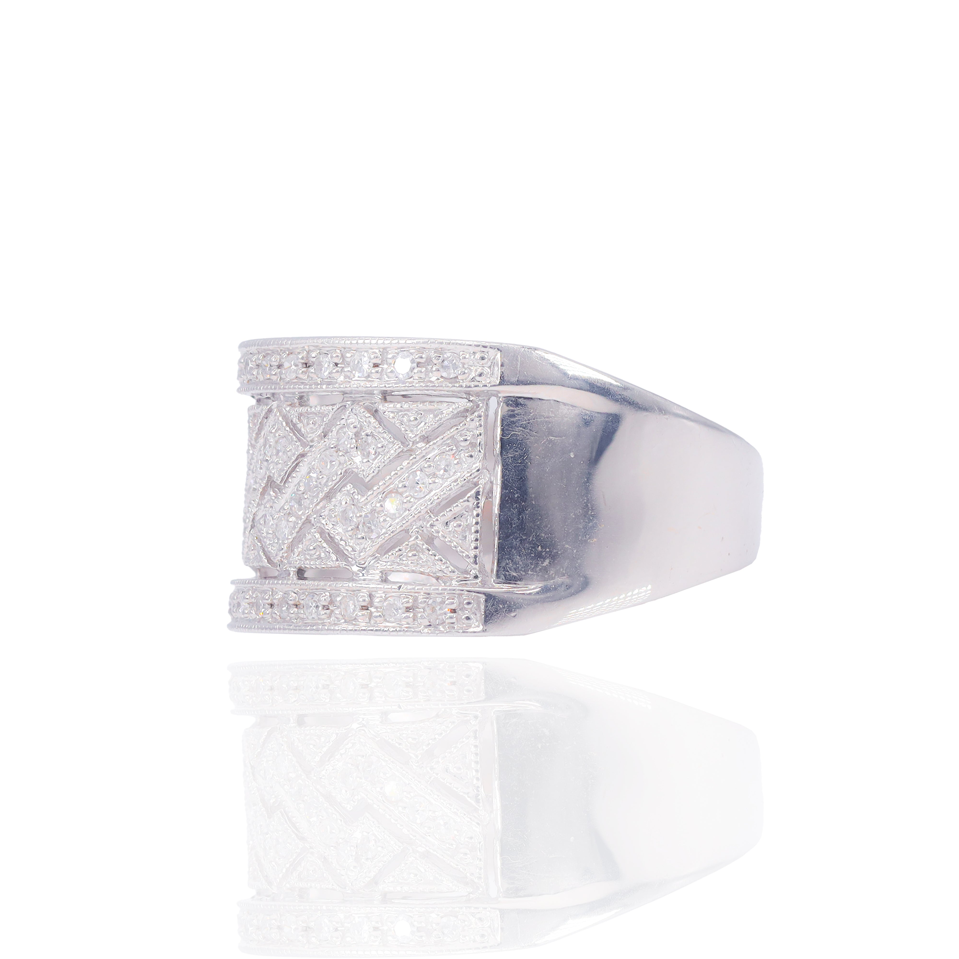 Modern Open Diamond Ring