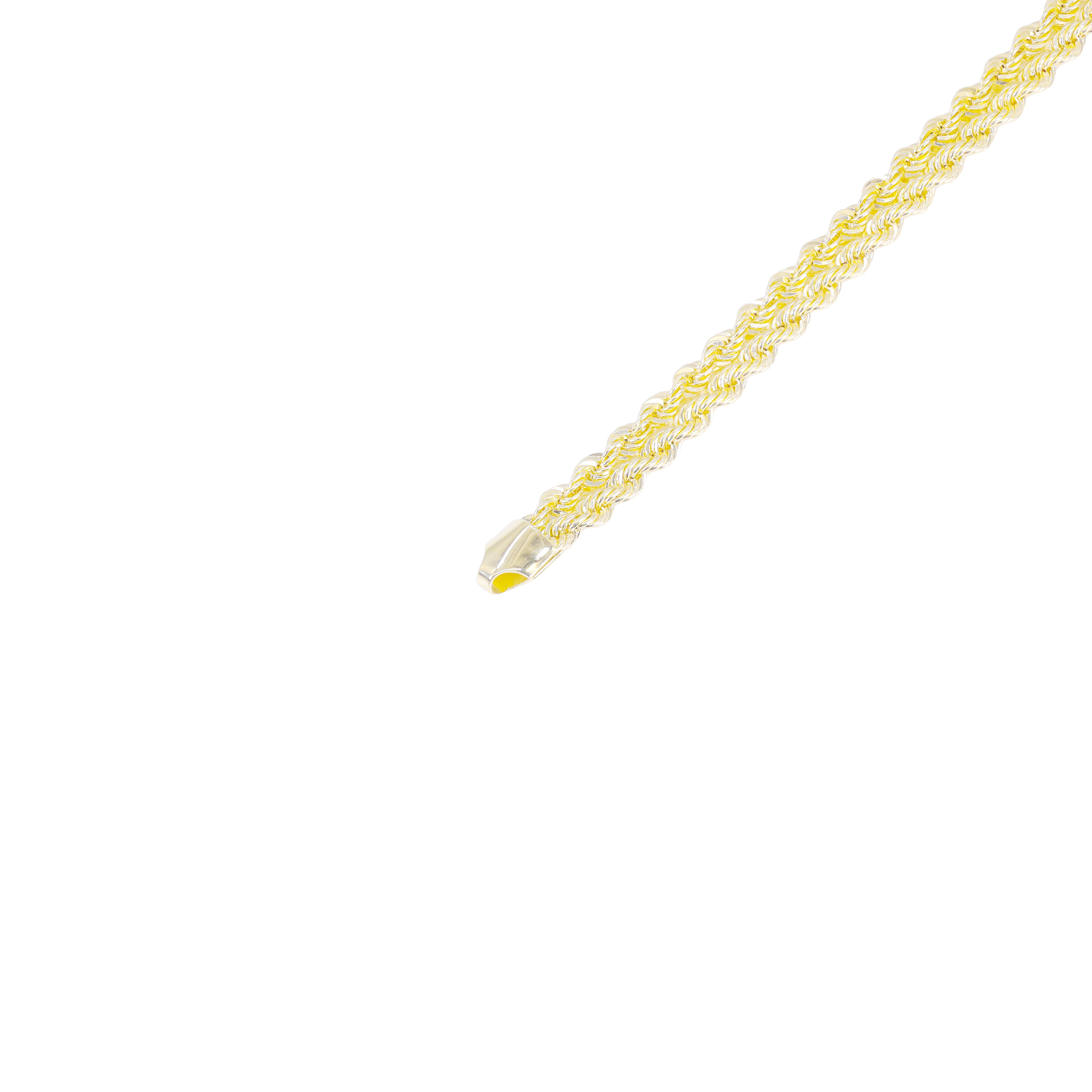 14KT Semi-Solid Braided Rope Bracelet
