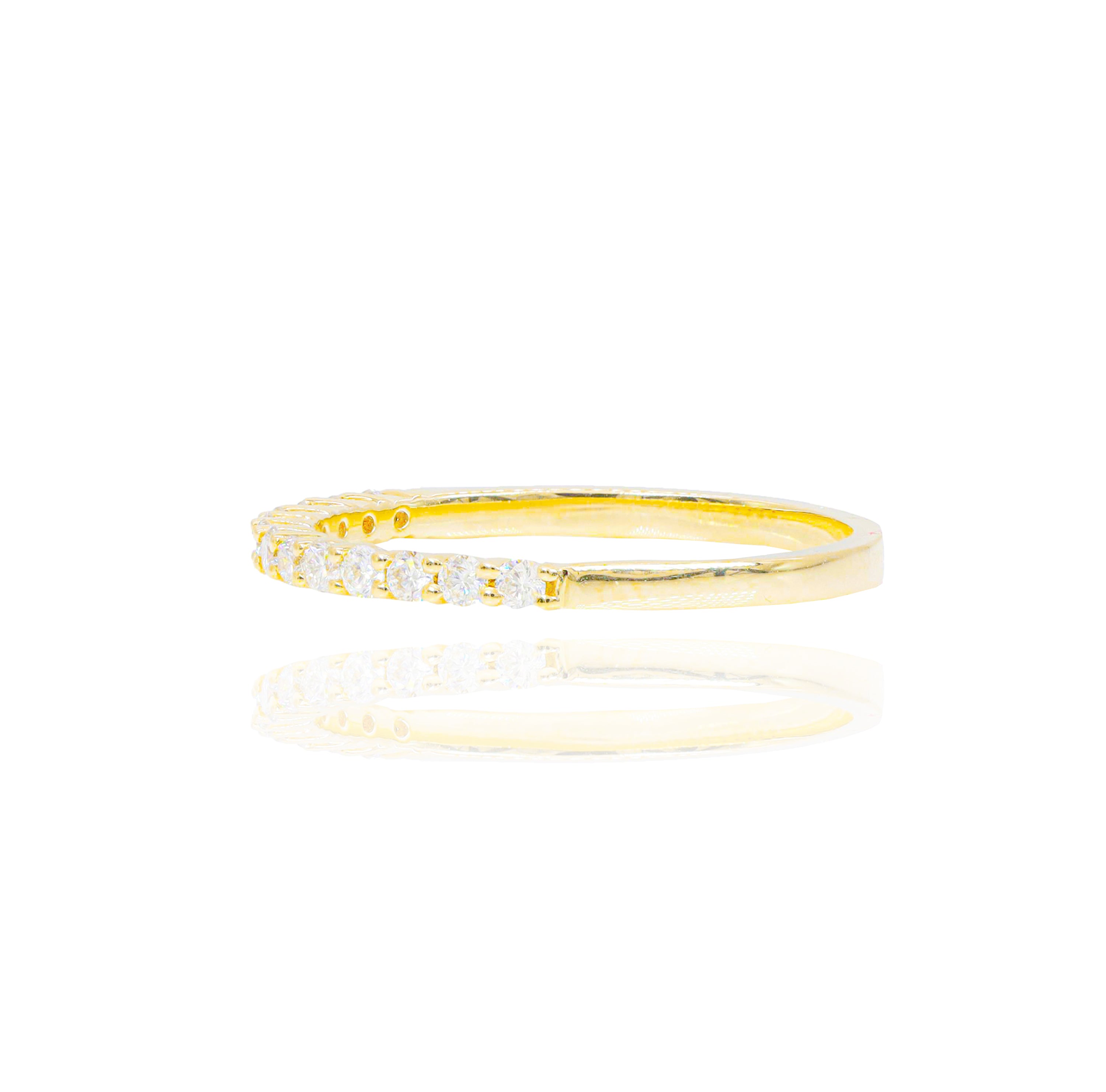 One Row Diamond Band