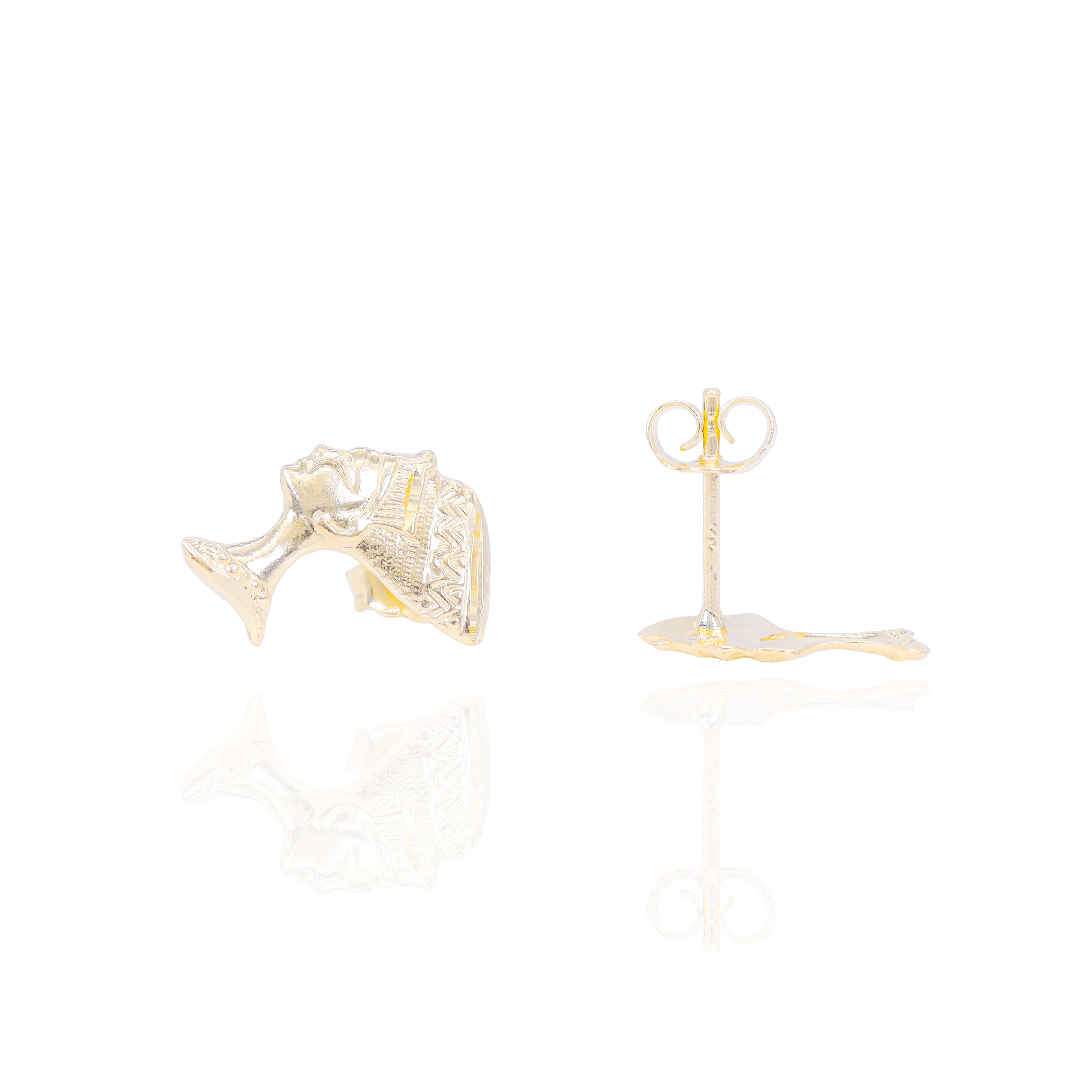 Nefertiti Solid Gold Earrings