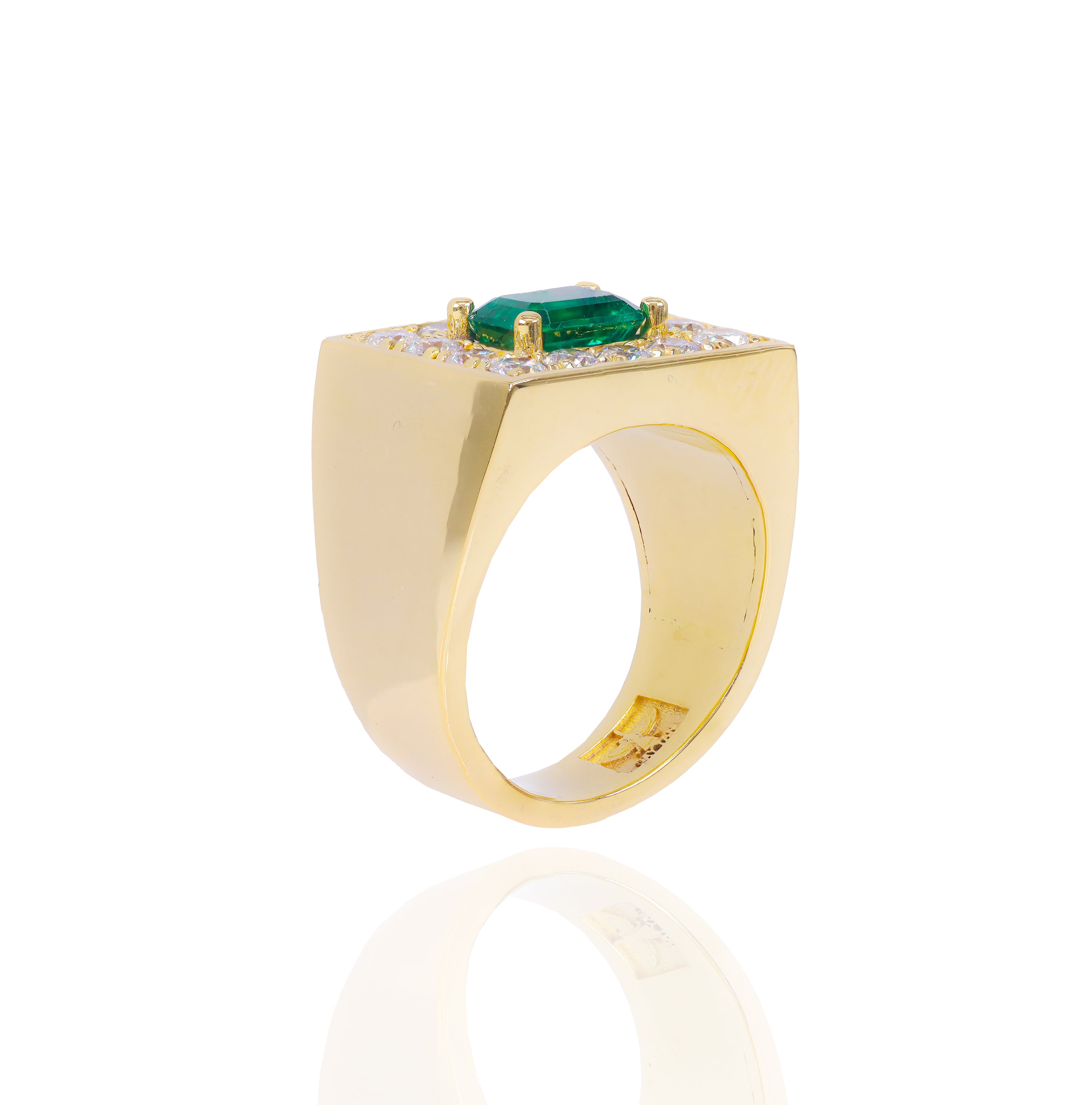 Custom Design Deposit - Natural Emerald Gemstone Diamond Ring