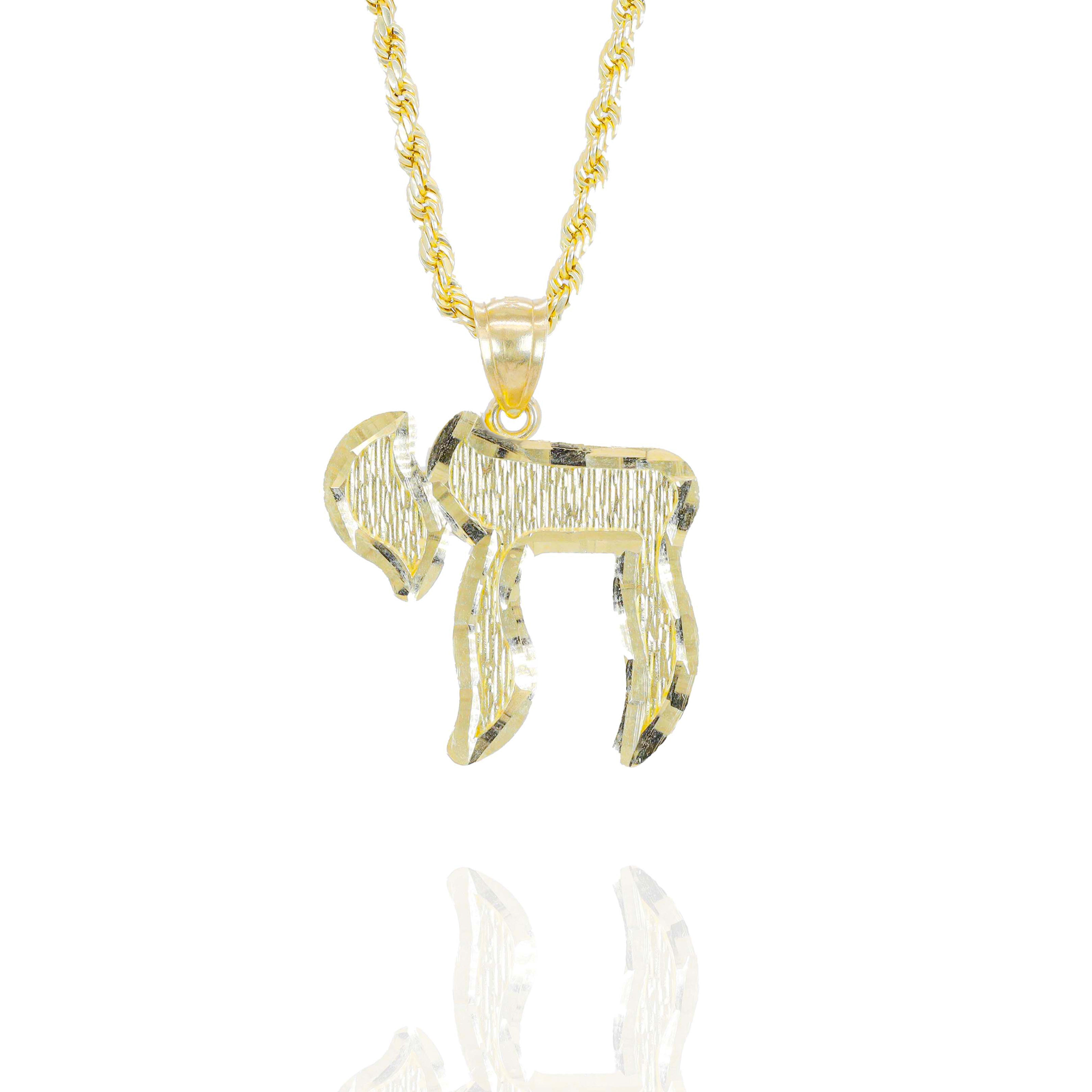 Chai Solid Gold Pendant