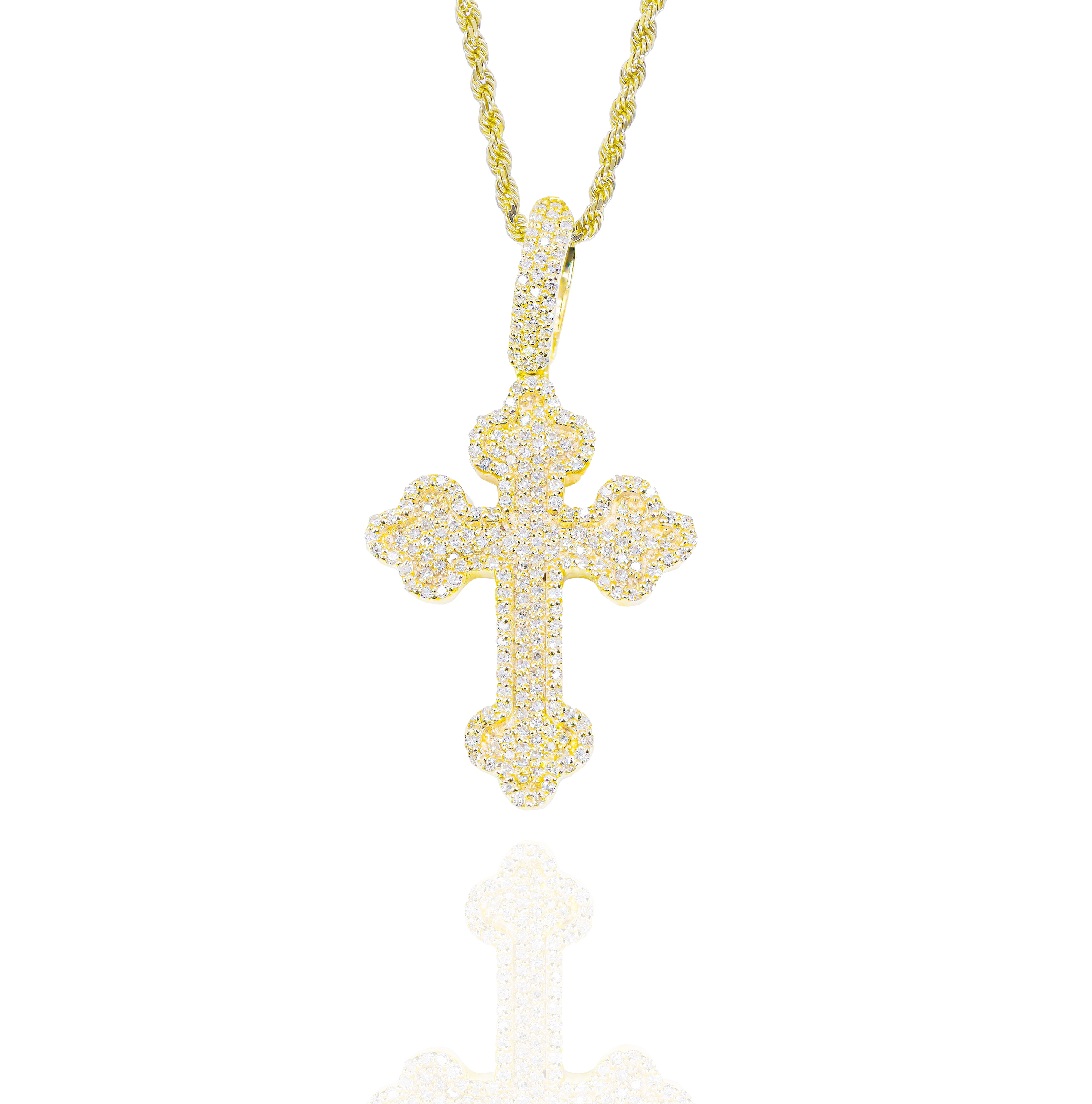 Diamond Roman Cross Pendant