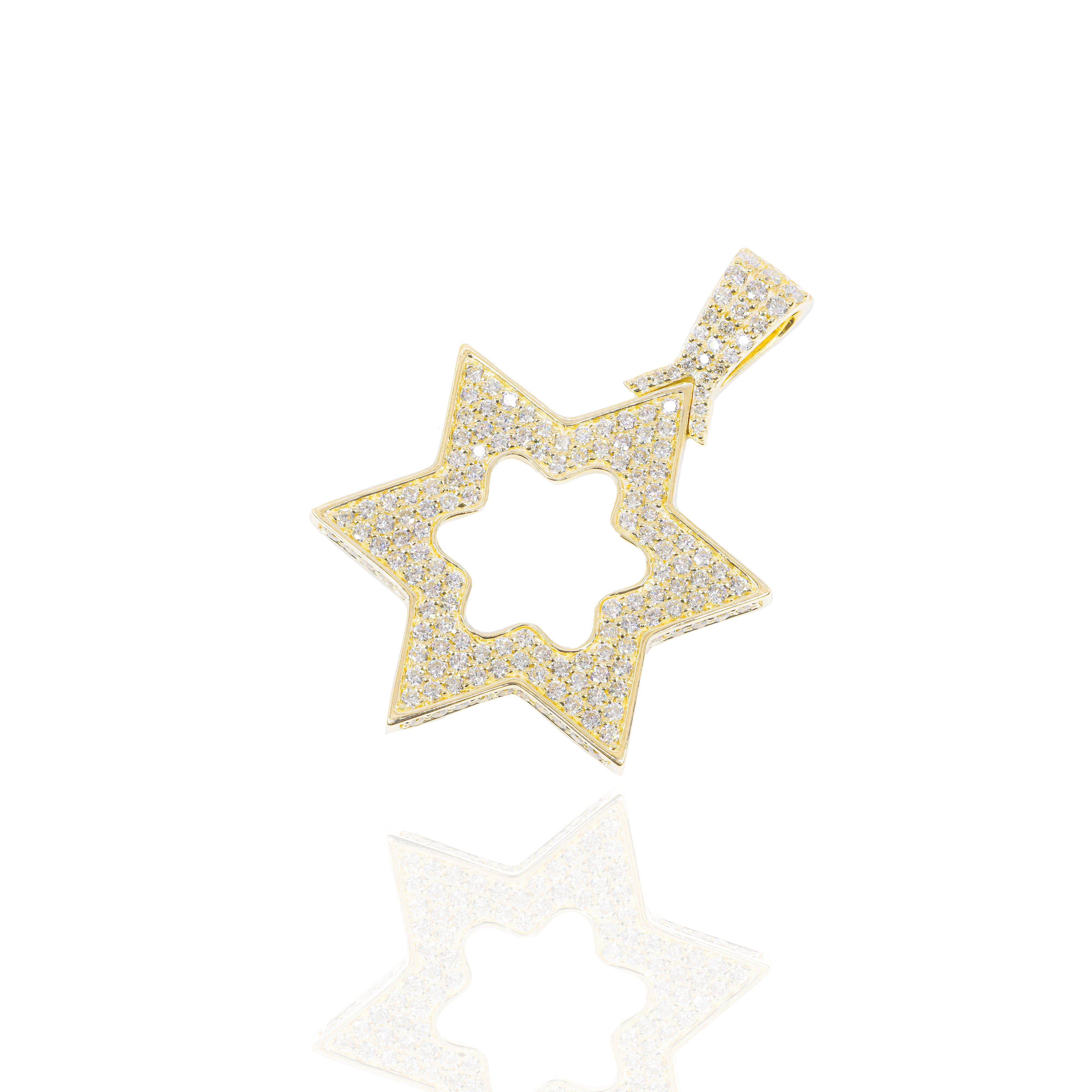 Star of David Diamond Pendant