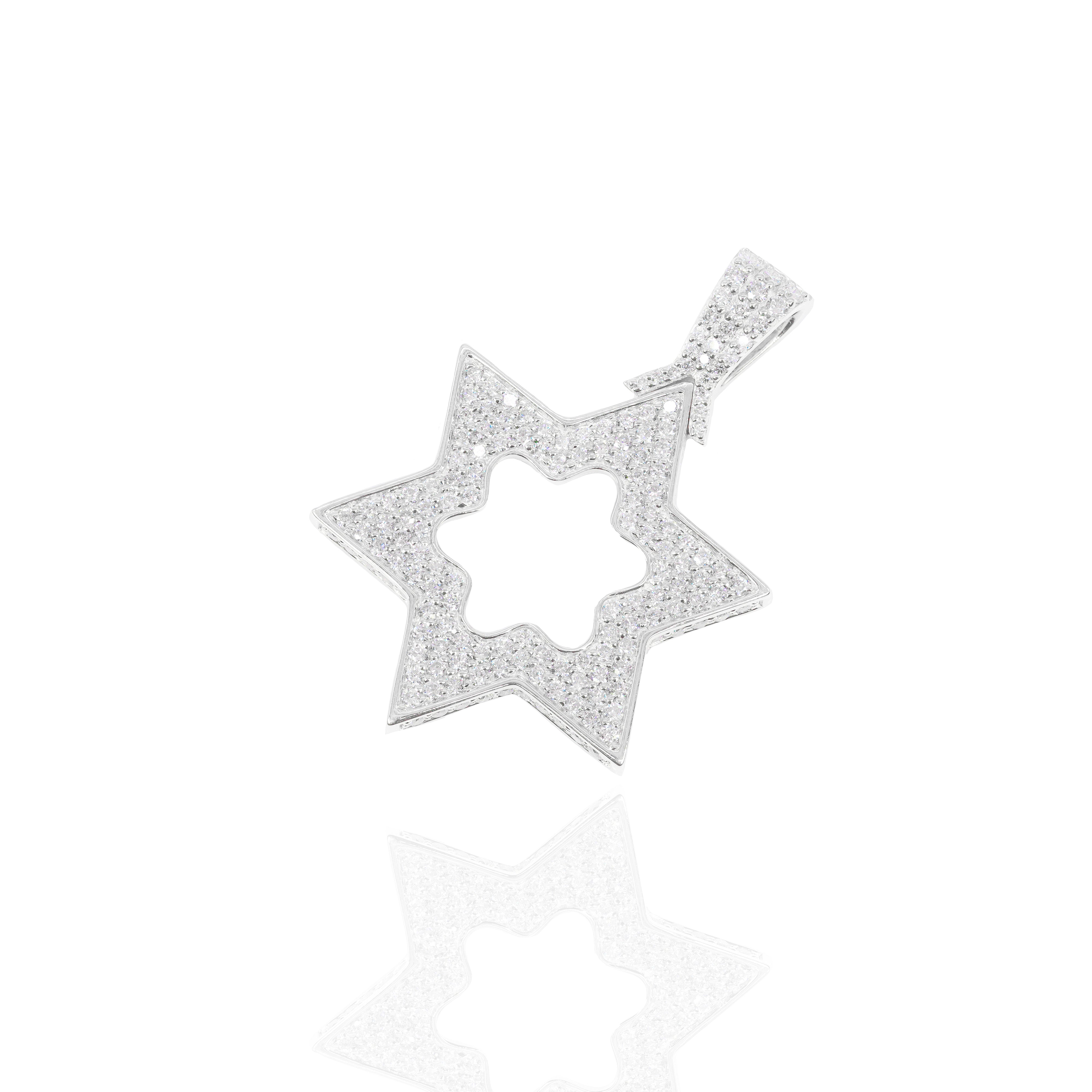 Star of David Diamond Pendant