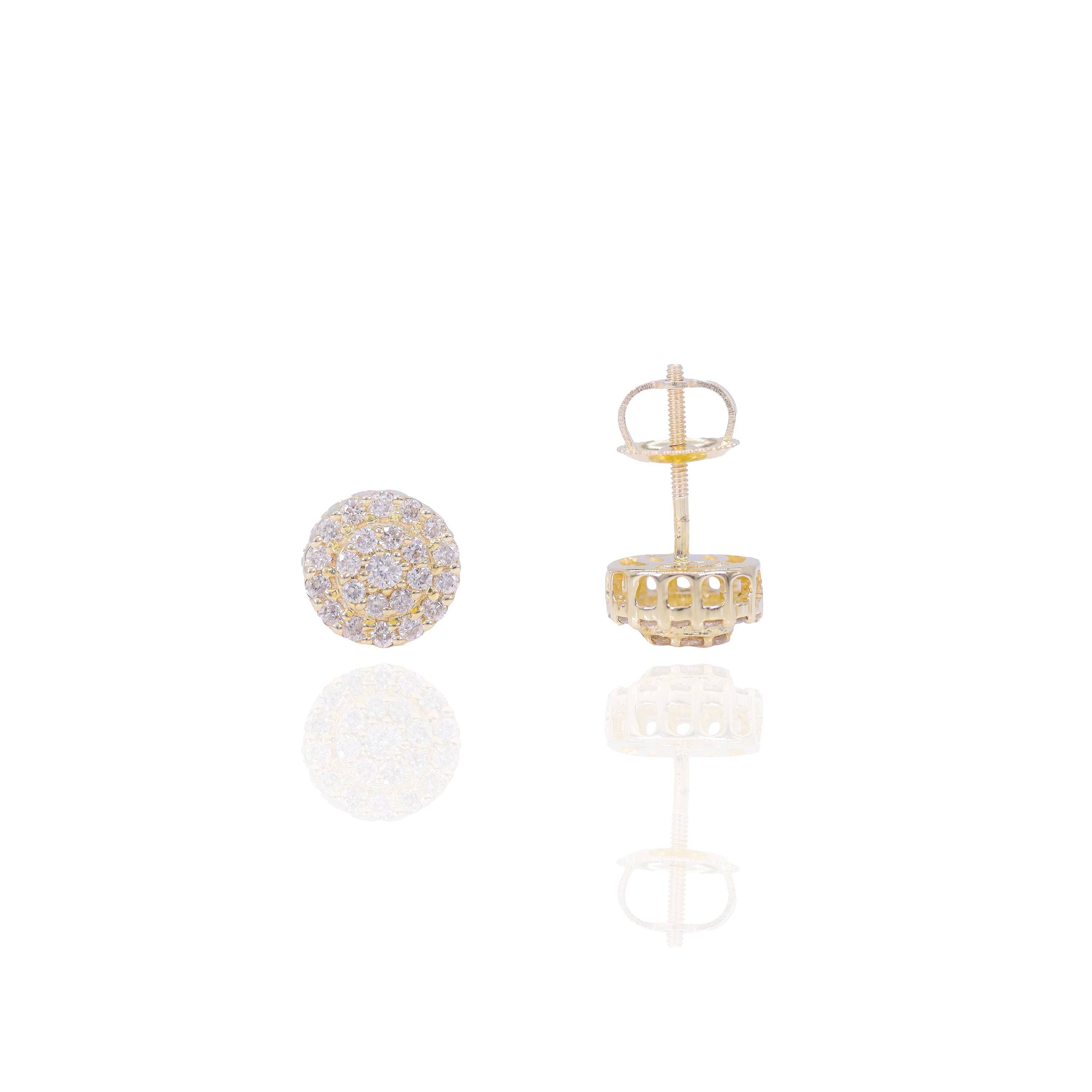 Round Cluster Diamond Earring