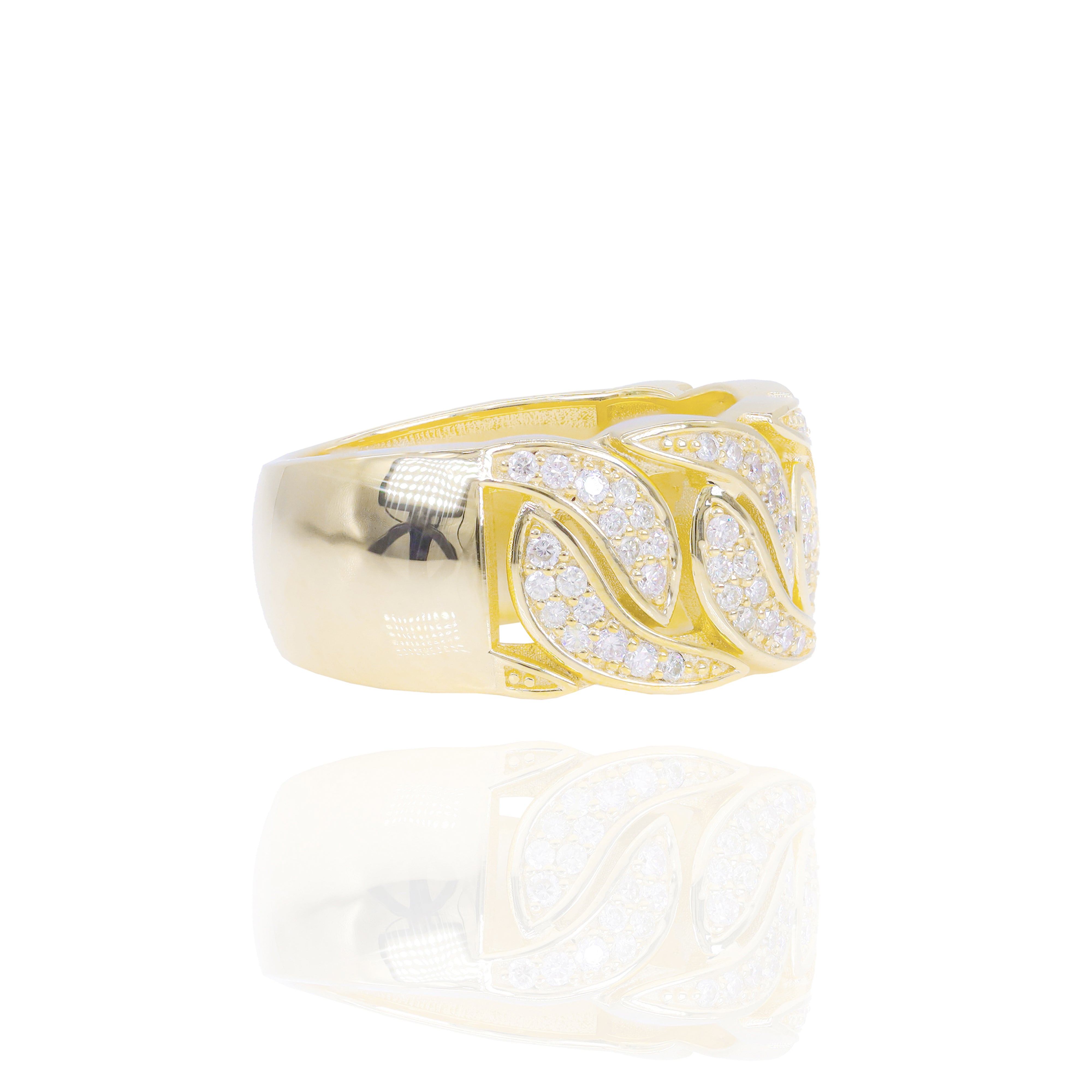 Micro Pauve Diamond Cuban Ring