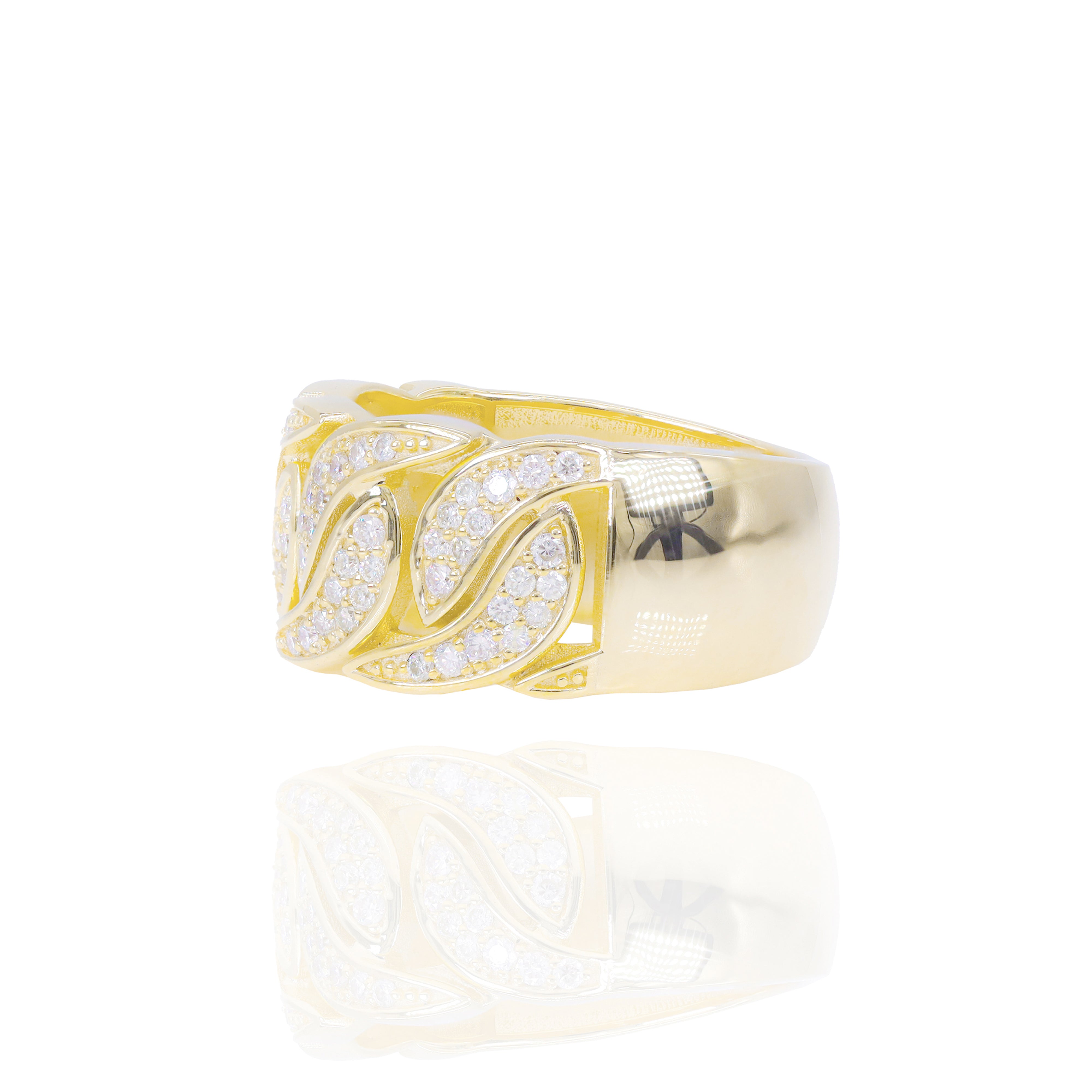 Micro Pauve Diamond Cuban Ring