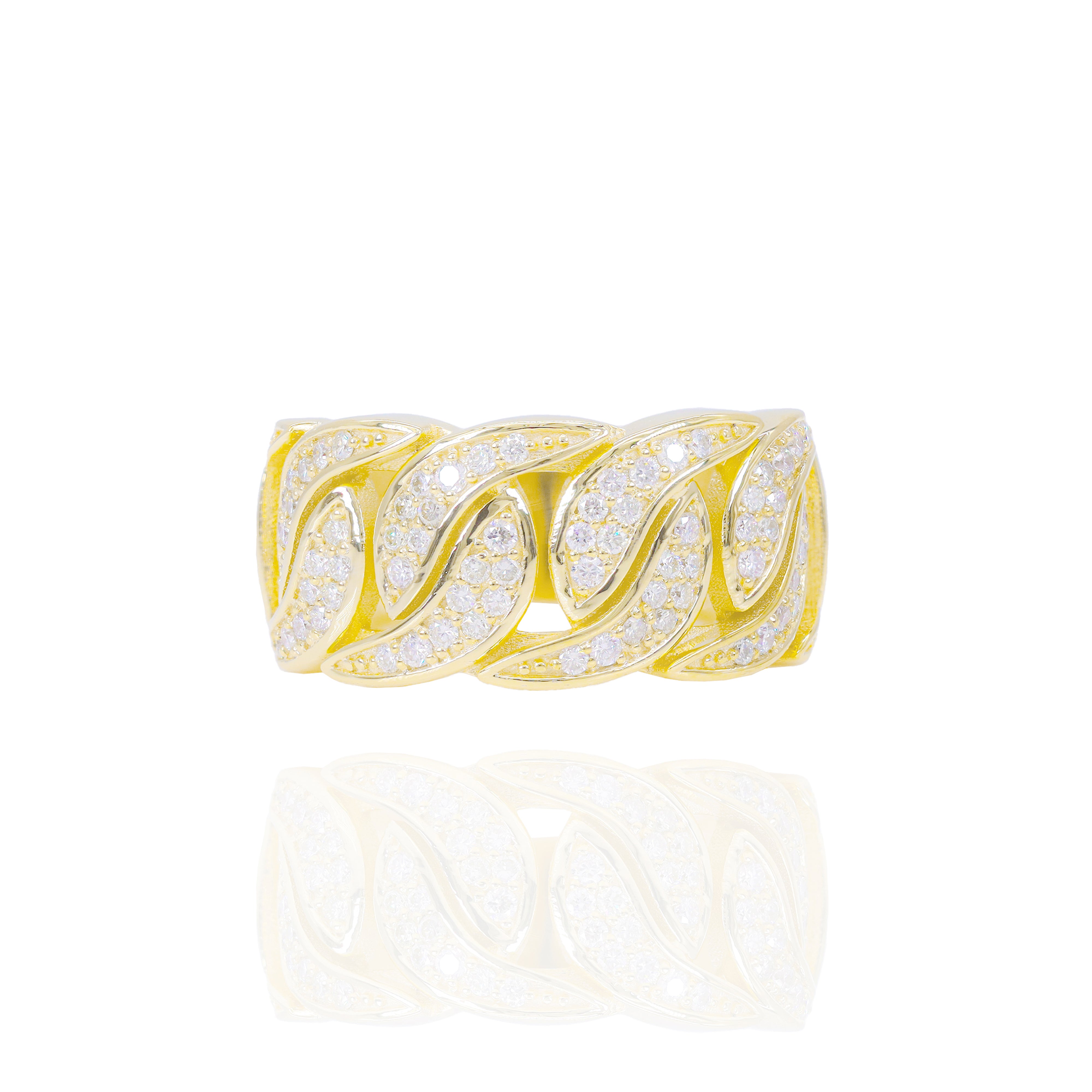 Micro Pauve Diamond Cuban Ring