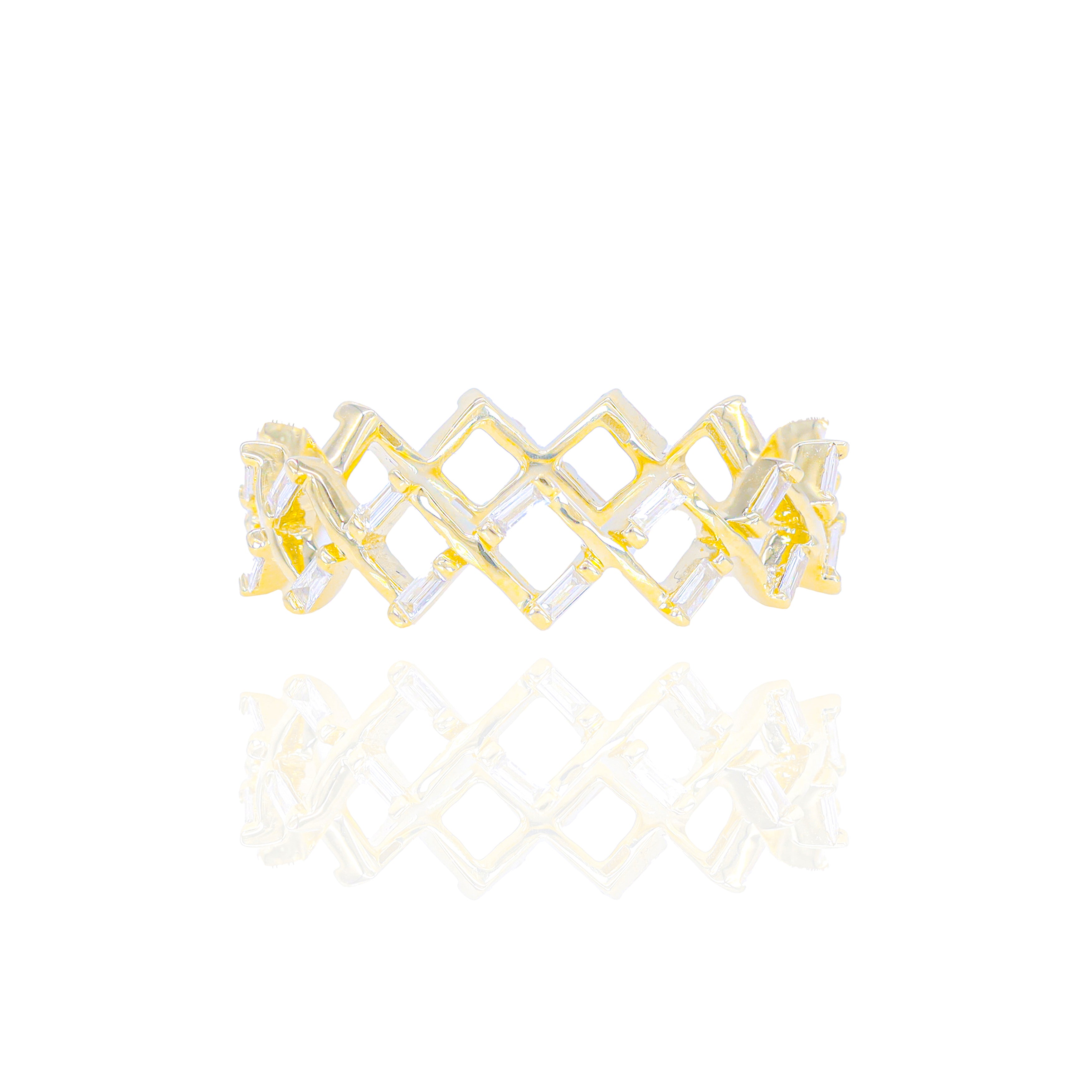 Baguette Caged Eternity Diamond Ring