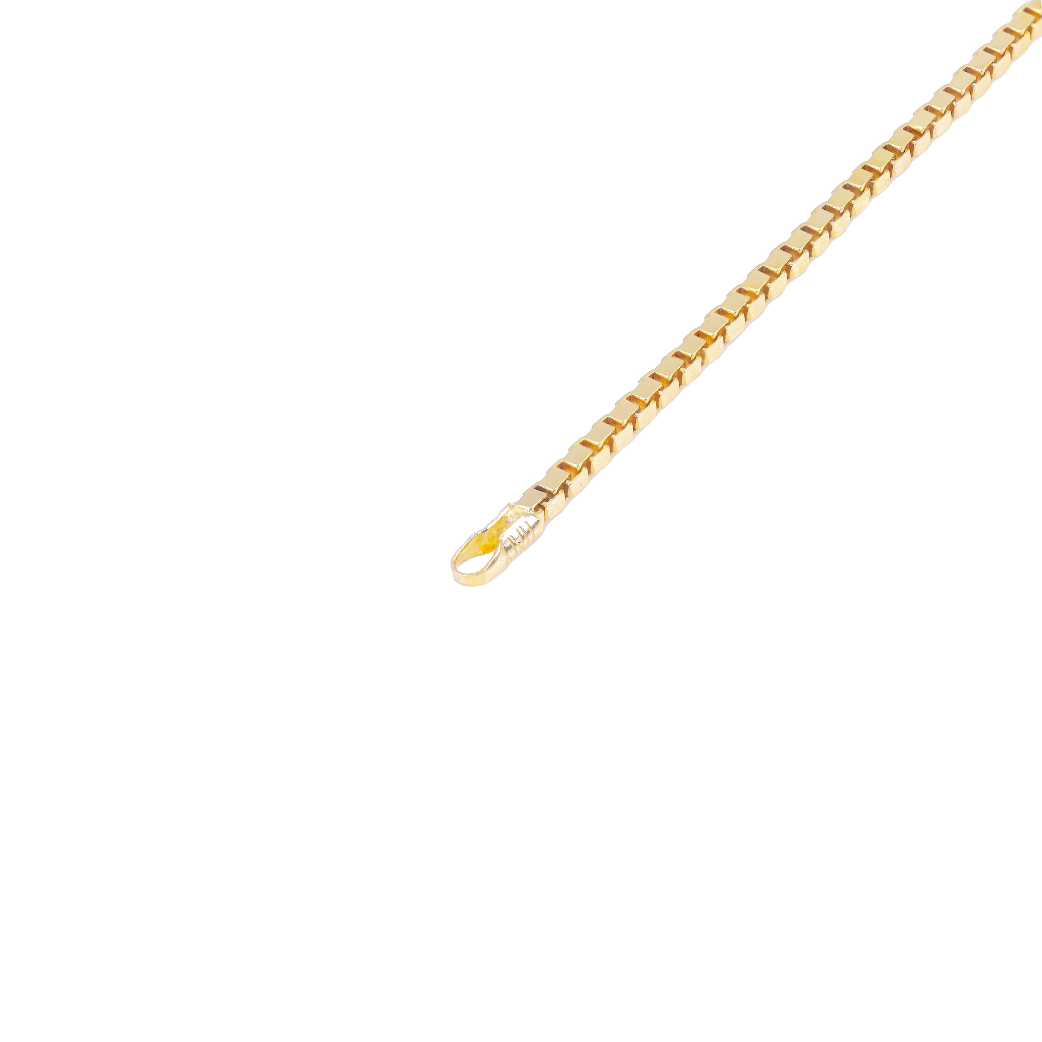 14KT Solid Box Link Yellow Gold Chain