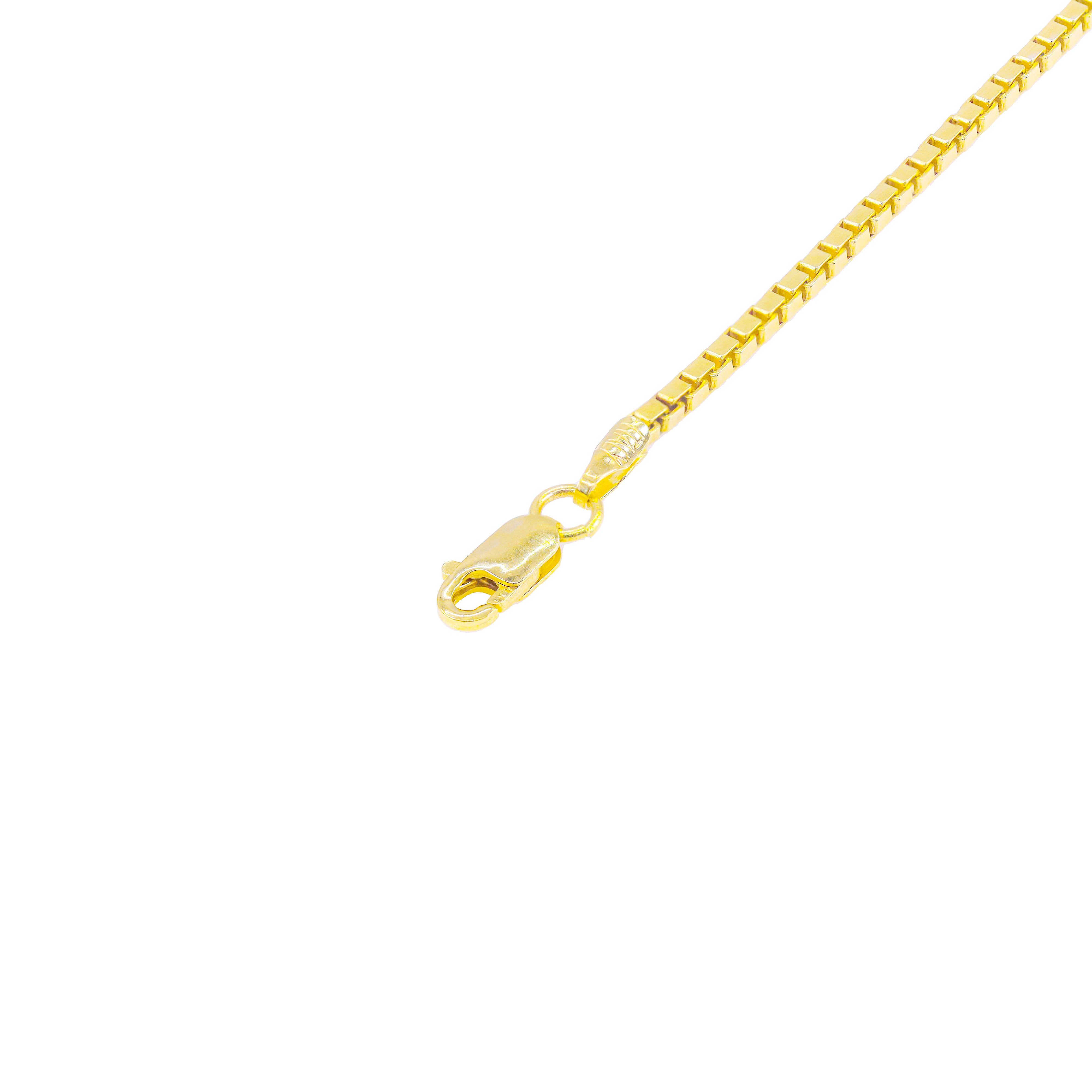 14KT Solid Box Link Yellow Gold Chain