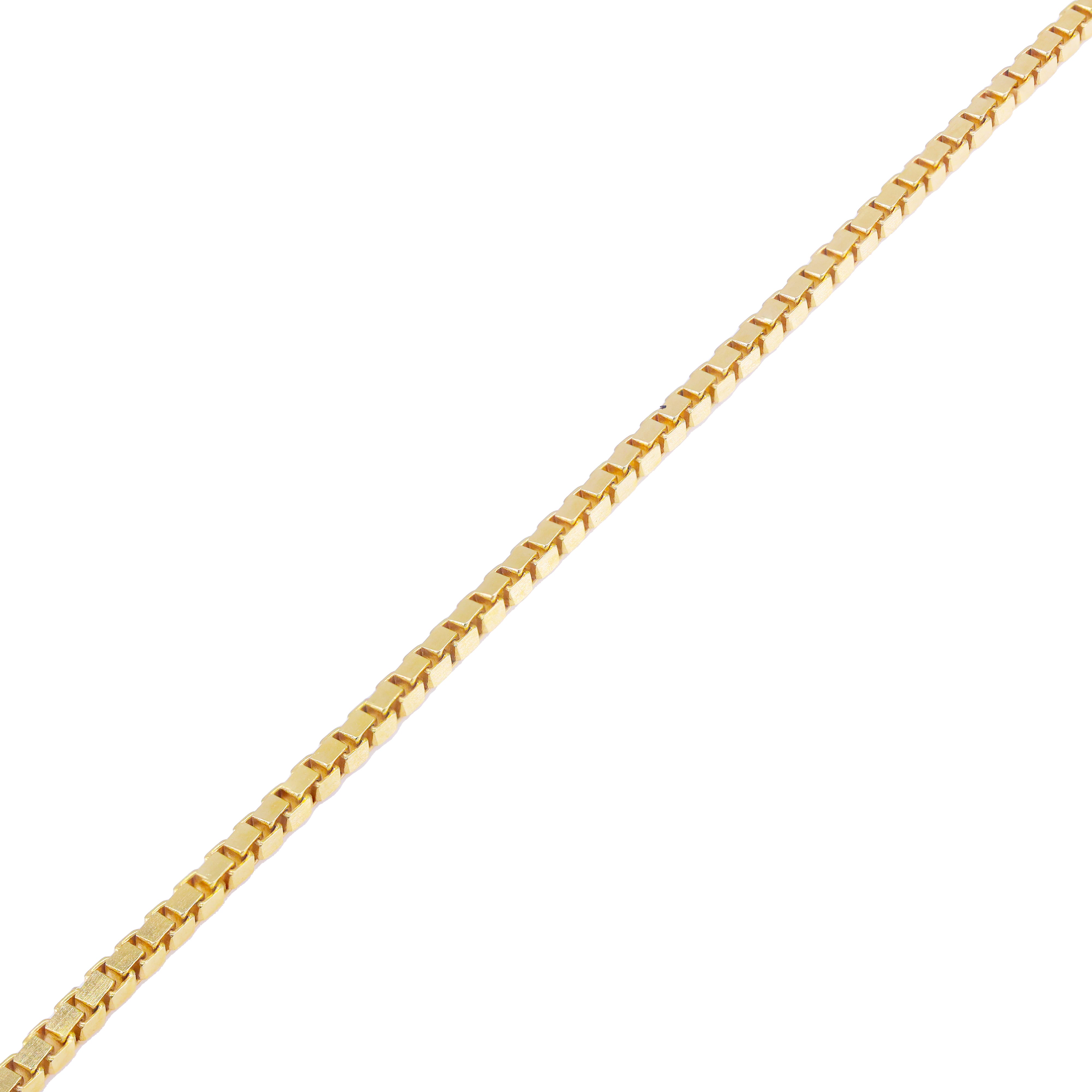 14KT Solid Box Link Yellow Gold Chain