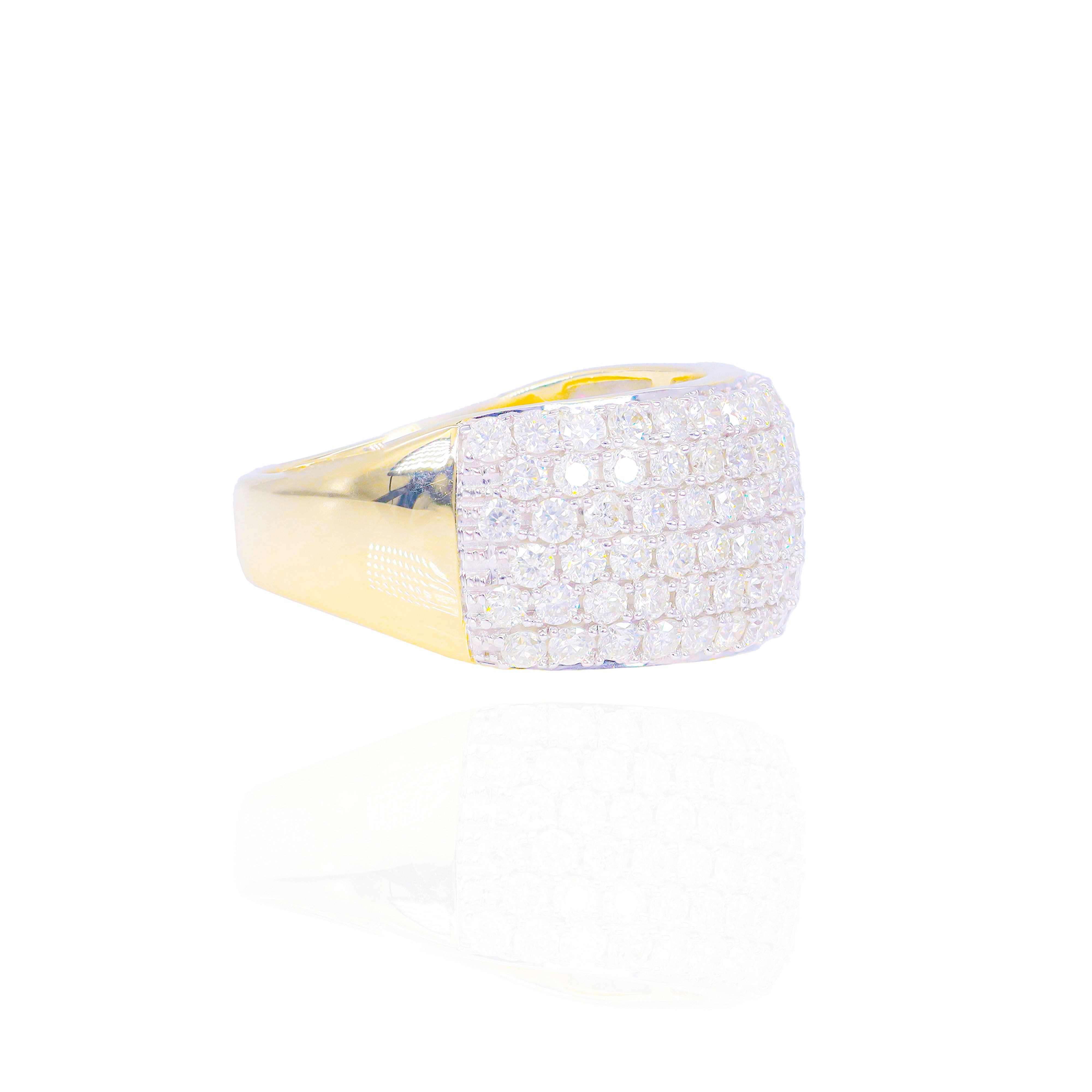 6 Row Bubbly Diamond Ring