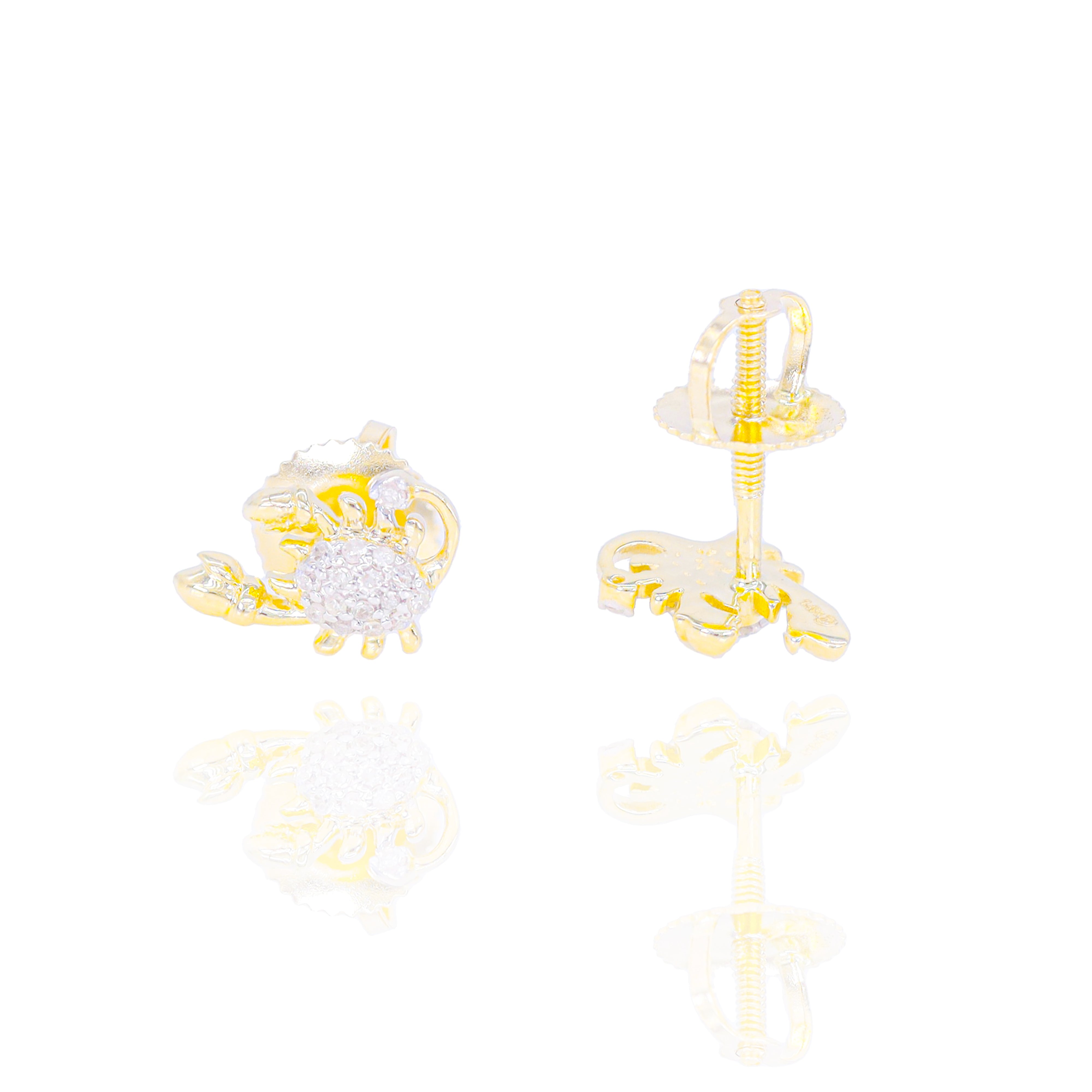 Diamond Scorpion Earrings