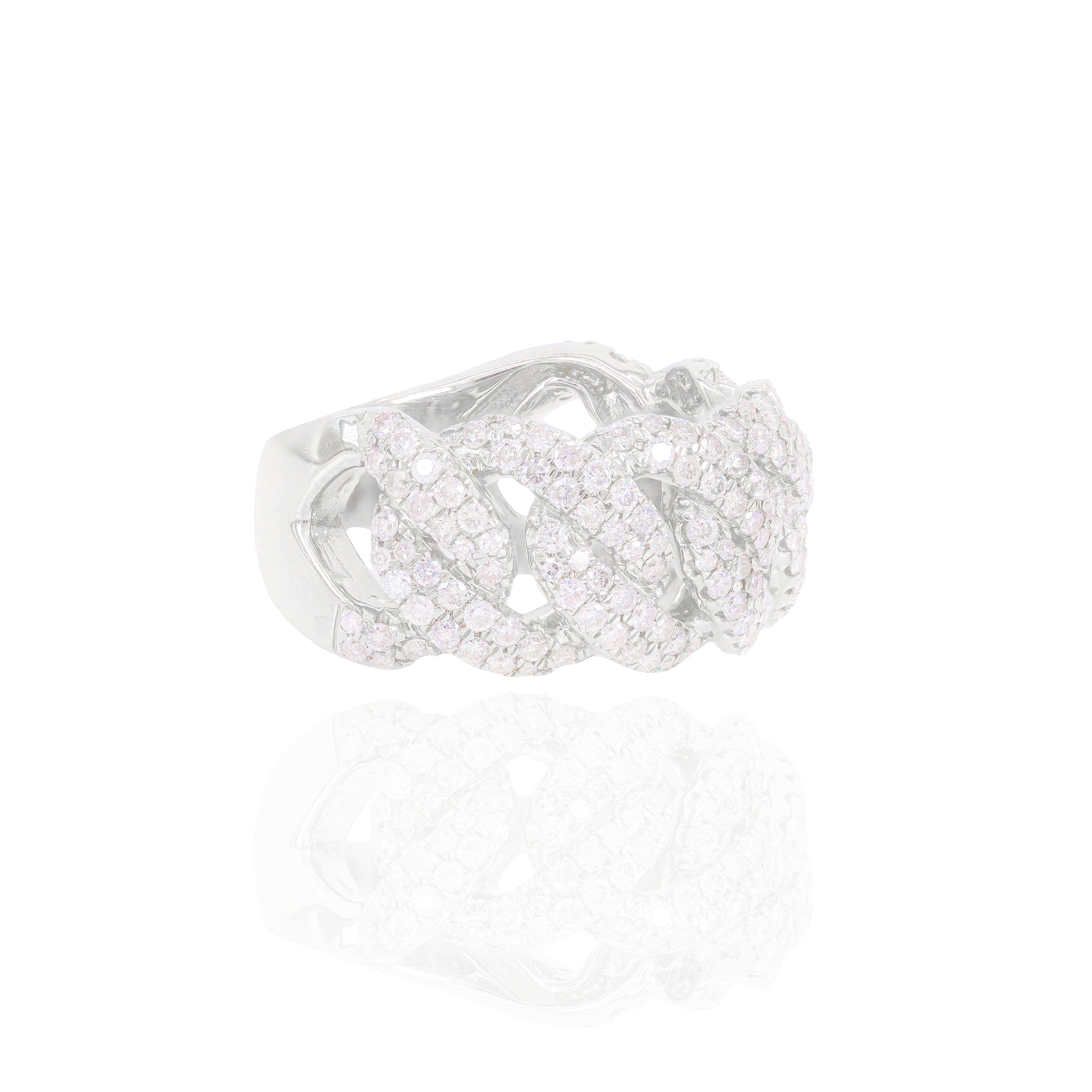 12mm Diamond Cuban Ring