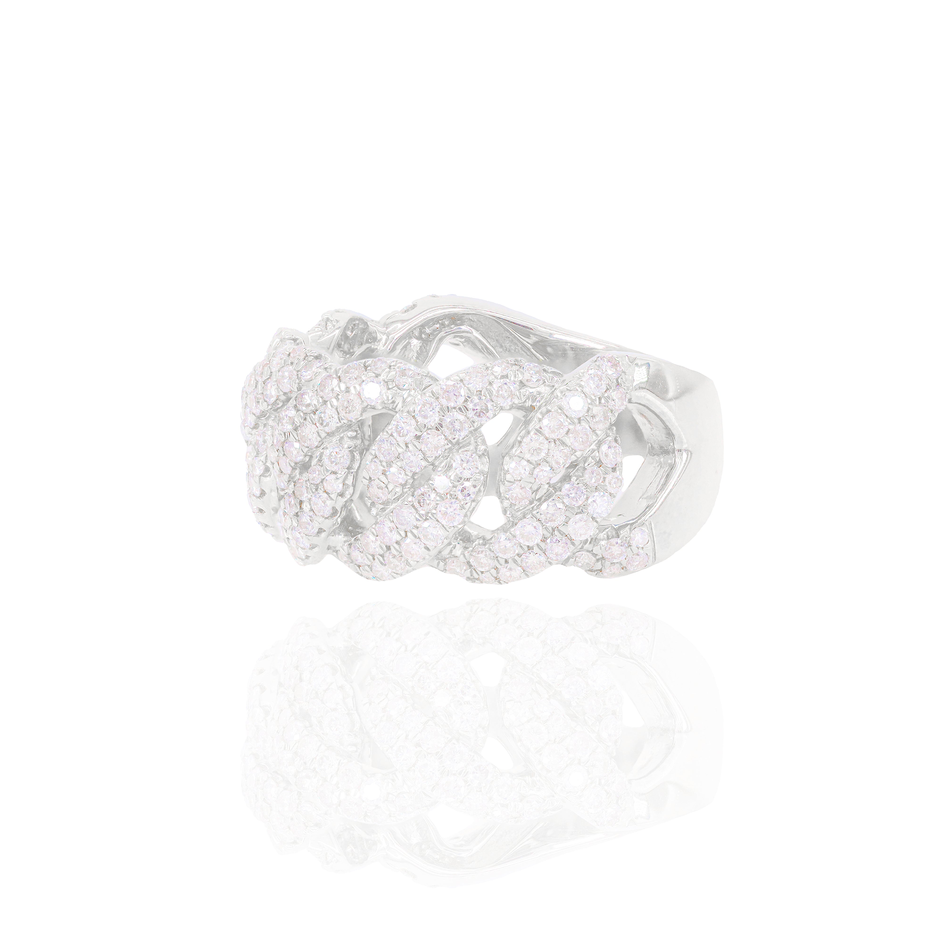 12mm Diamond Cuban Ring