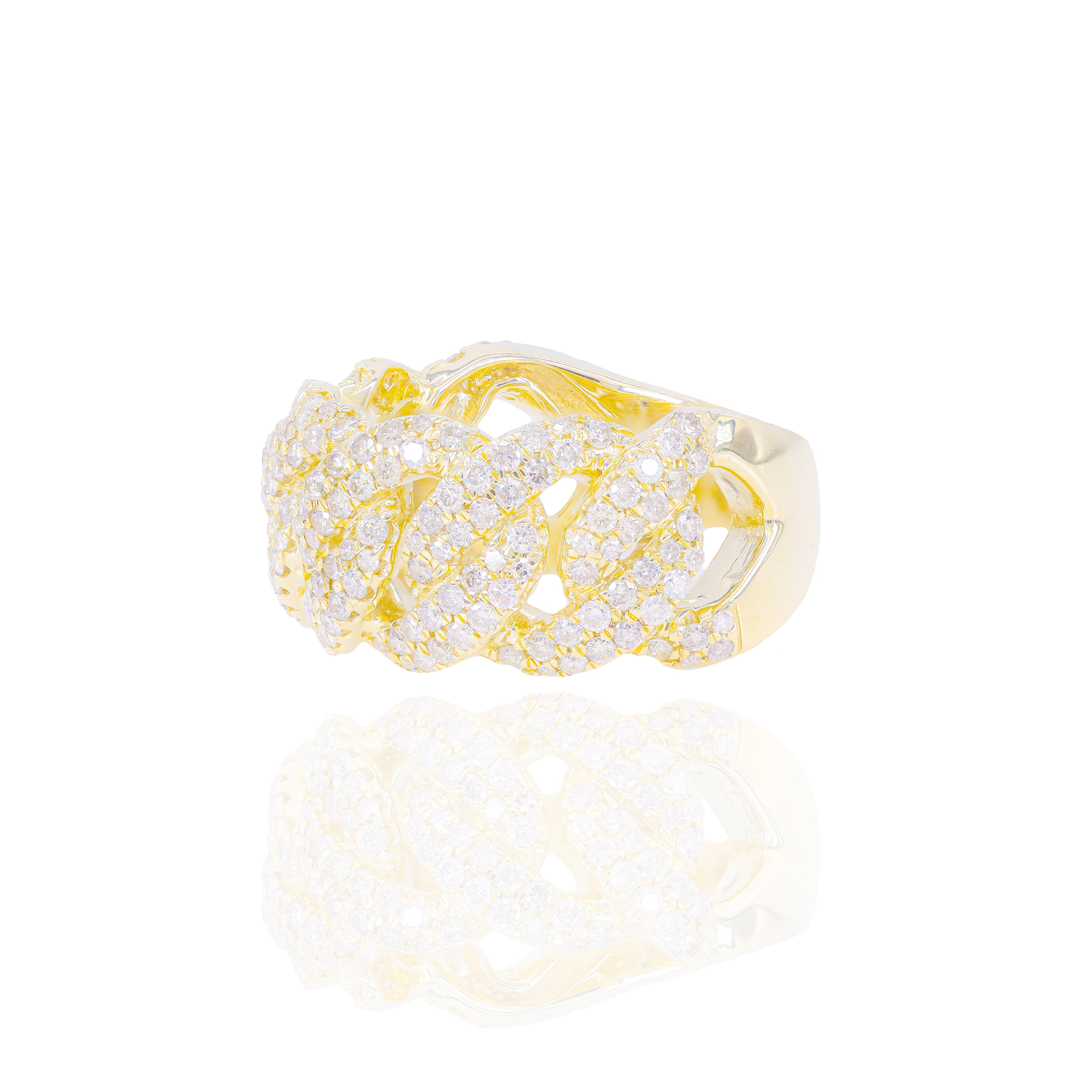 12mm Diamond Cuban Ring