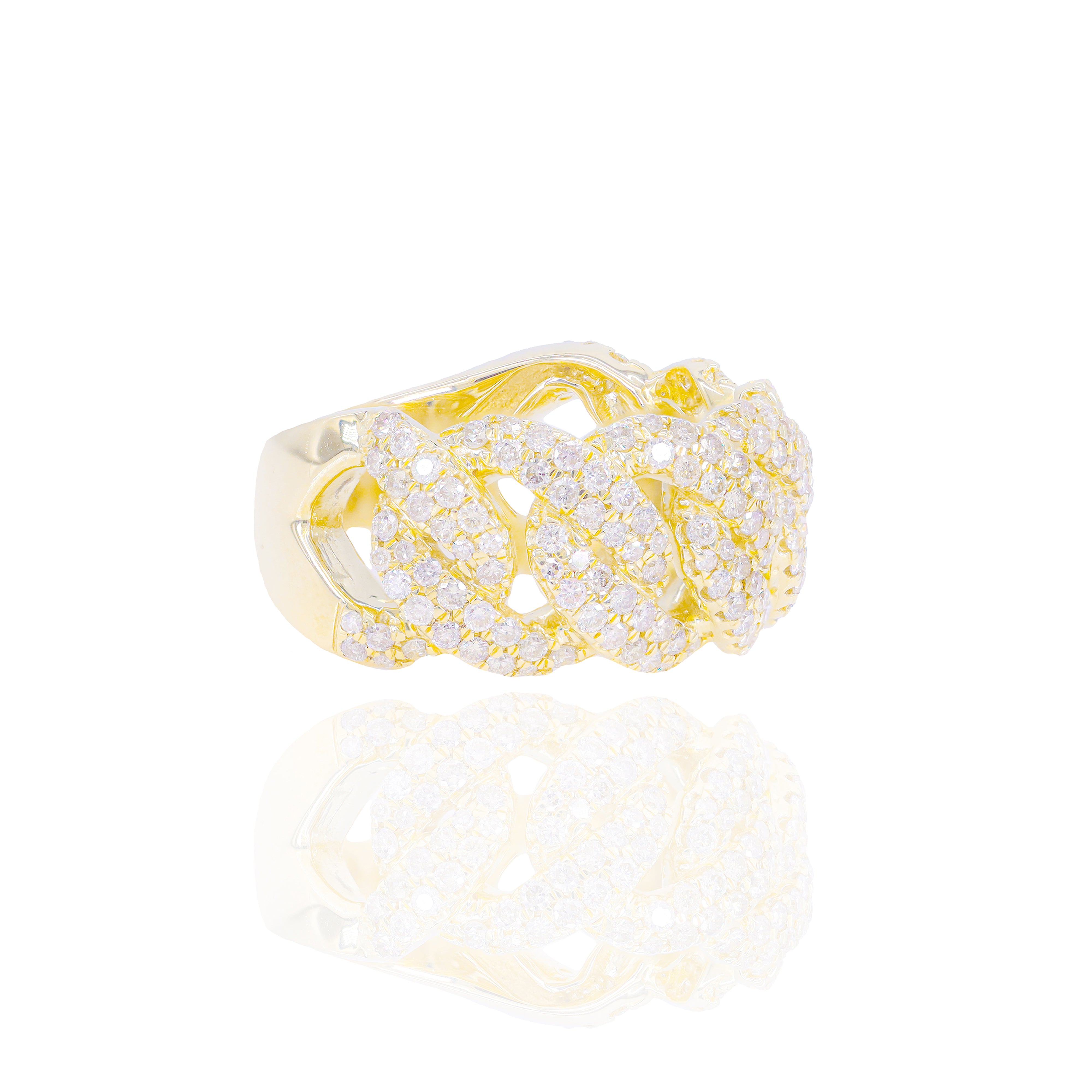 12mm Diamond Cuban Ring