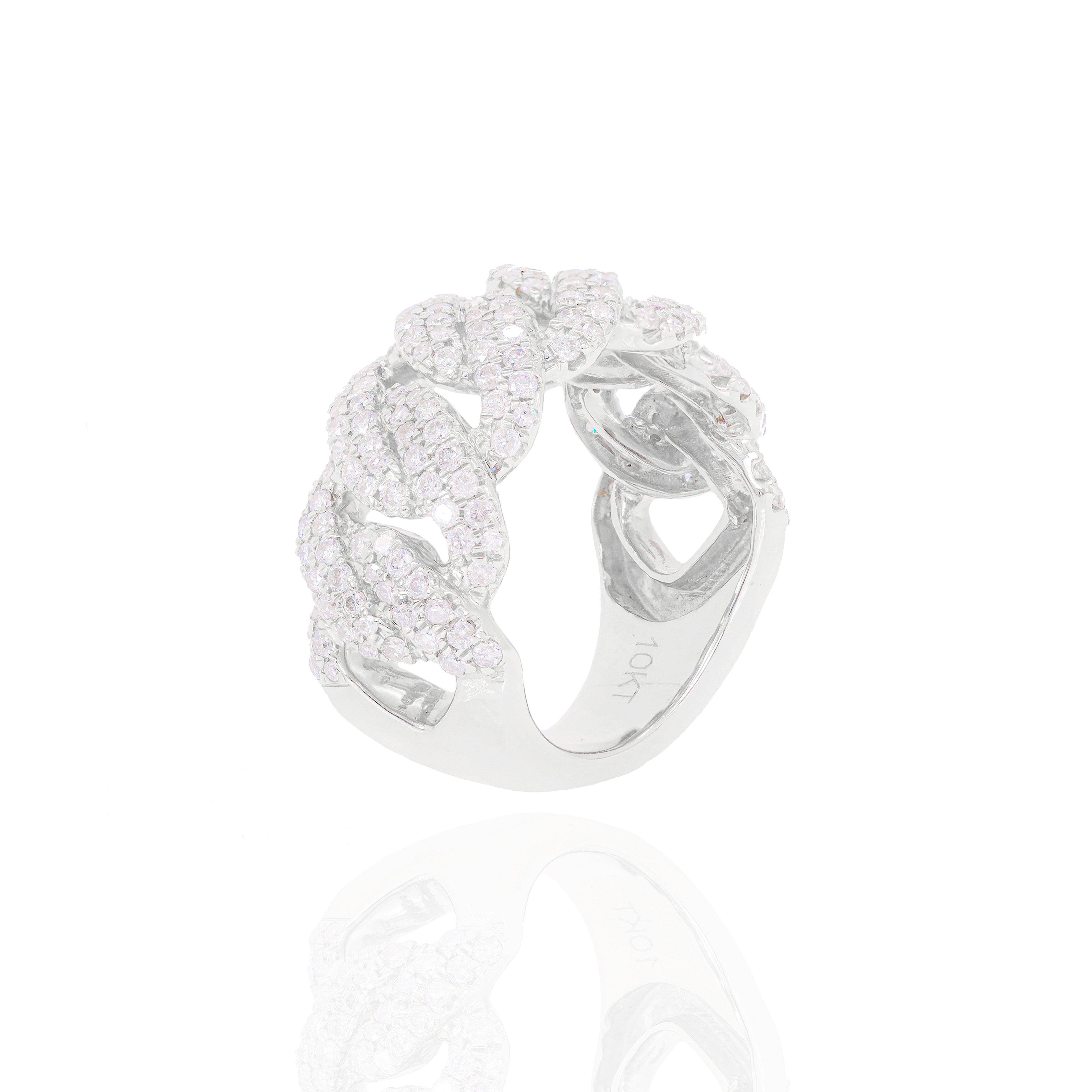 12mm Diamond Cuban Ring