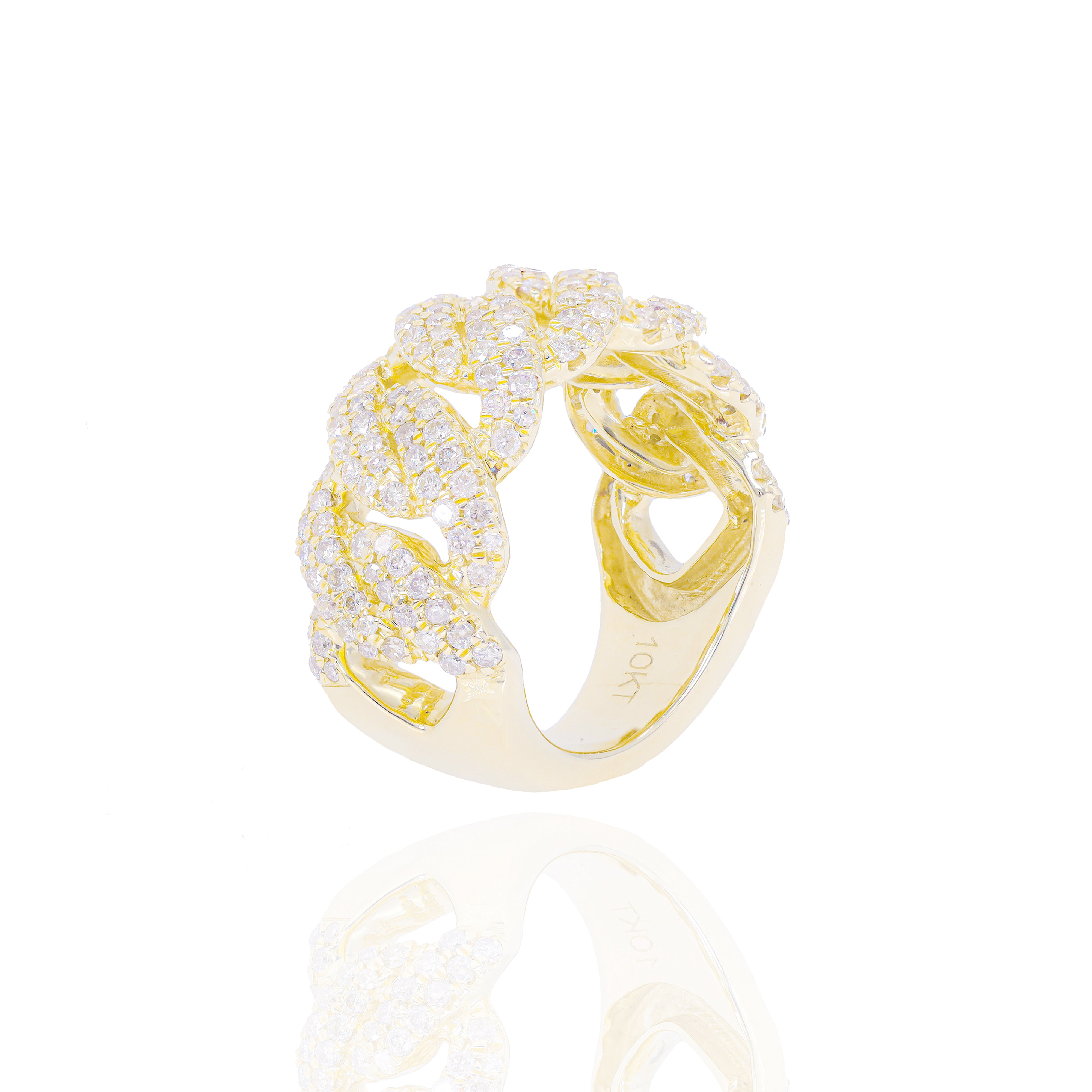 12mm Diamond Cuban Ring