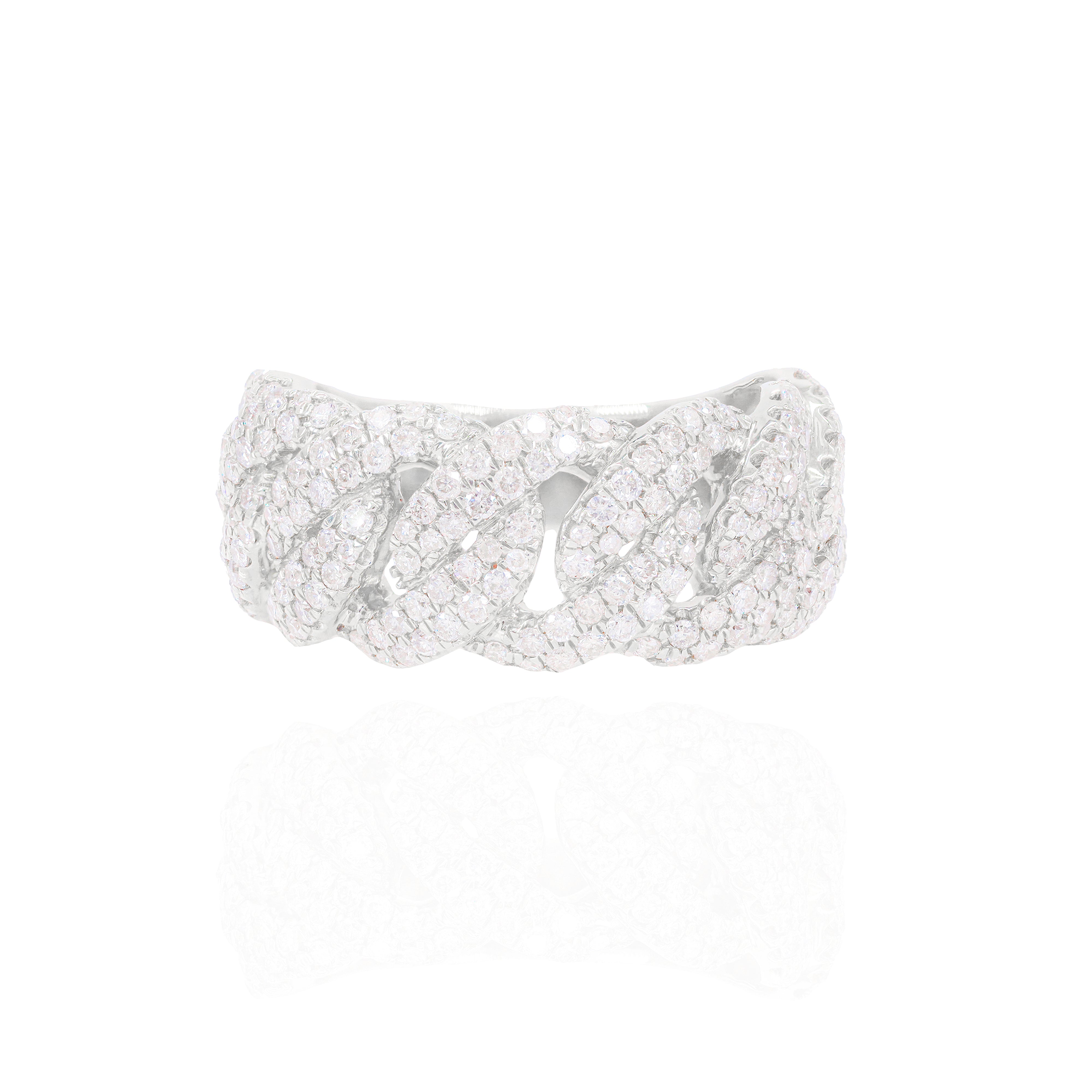 12mm Diamond Cuban Ring