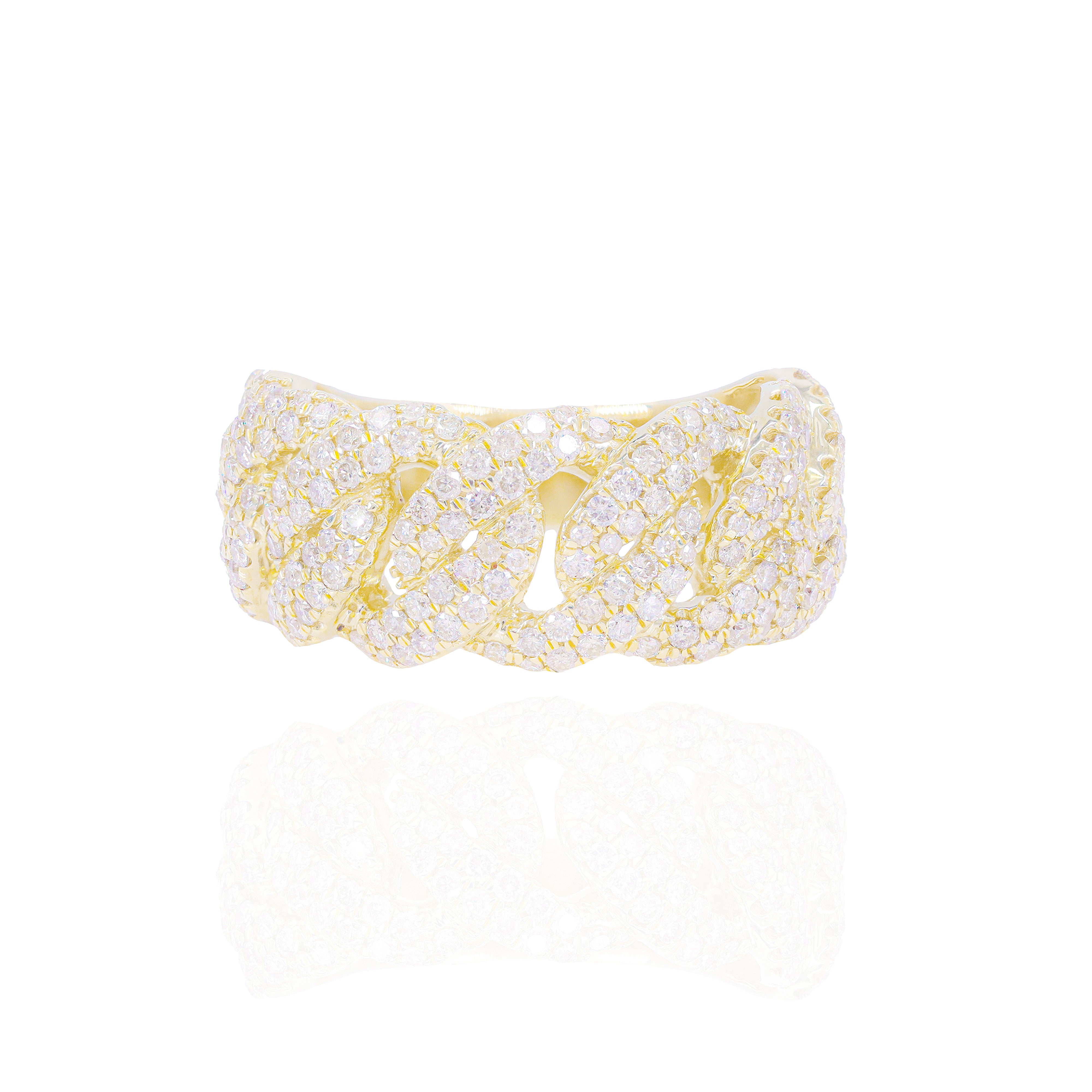 12mm Diamond Cuban Ring