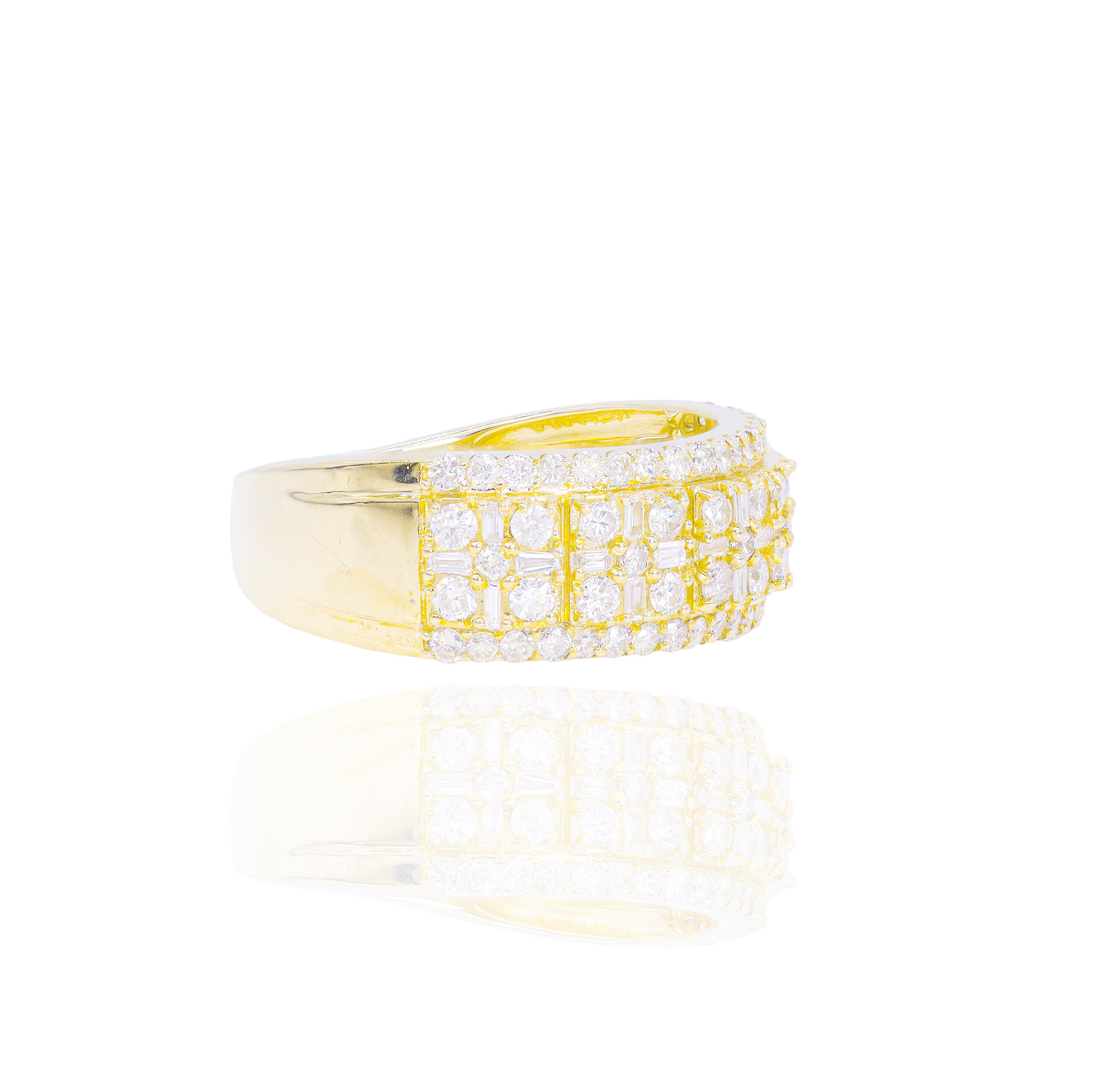 Square Diamond Pattern Diamond Ring Band