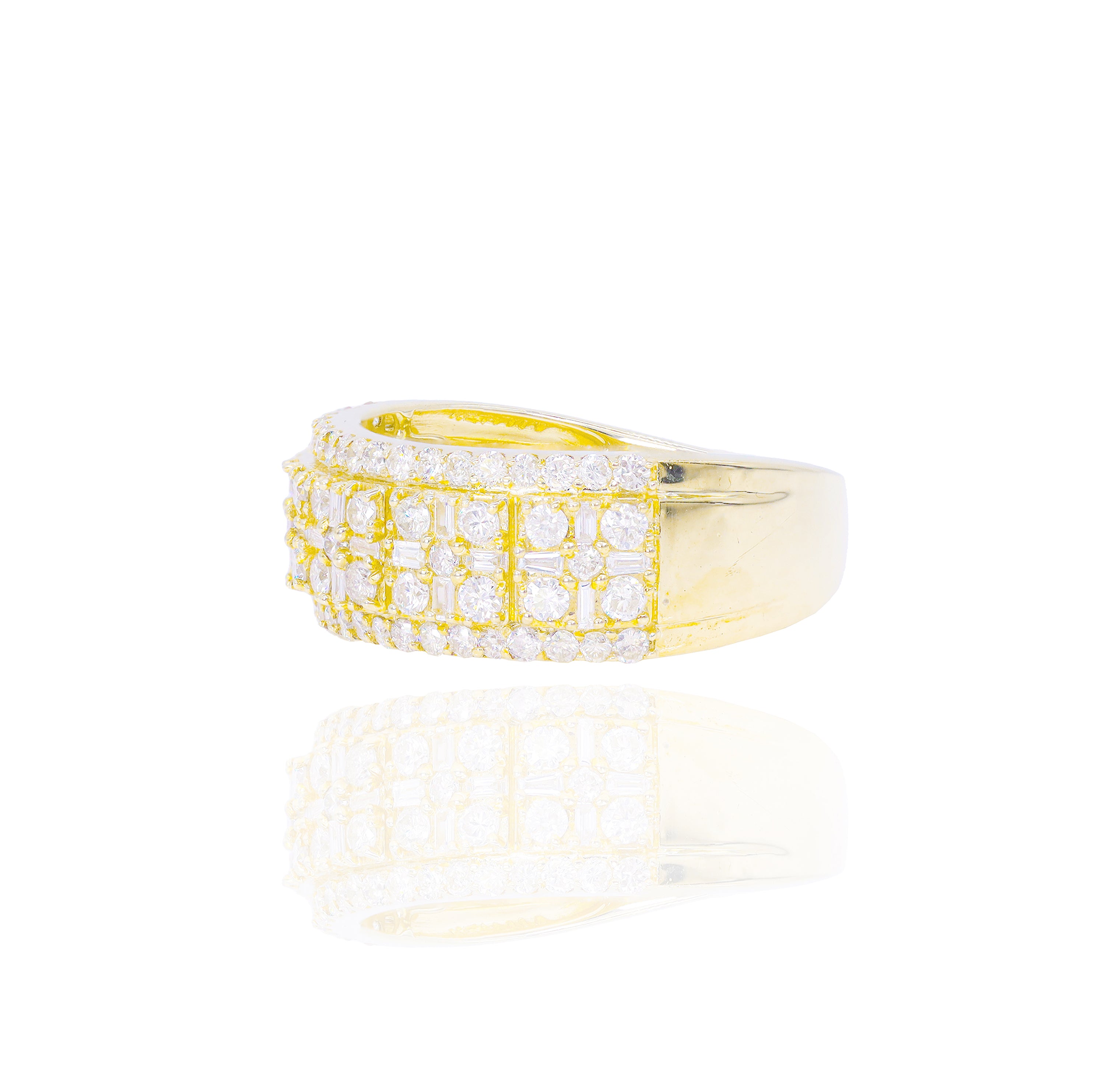 Square Diamond Pattern Diamond Ring Band
