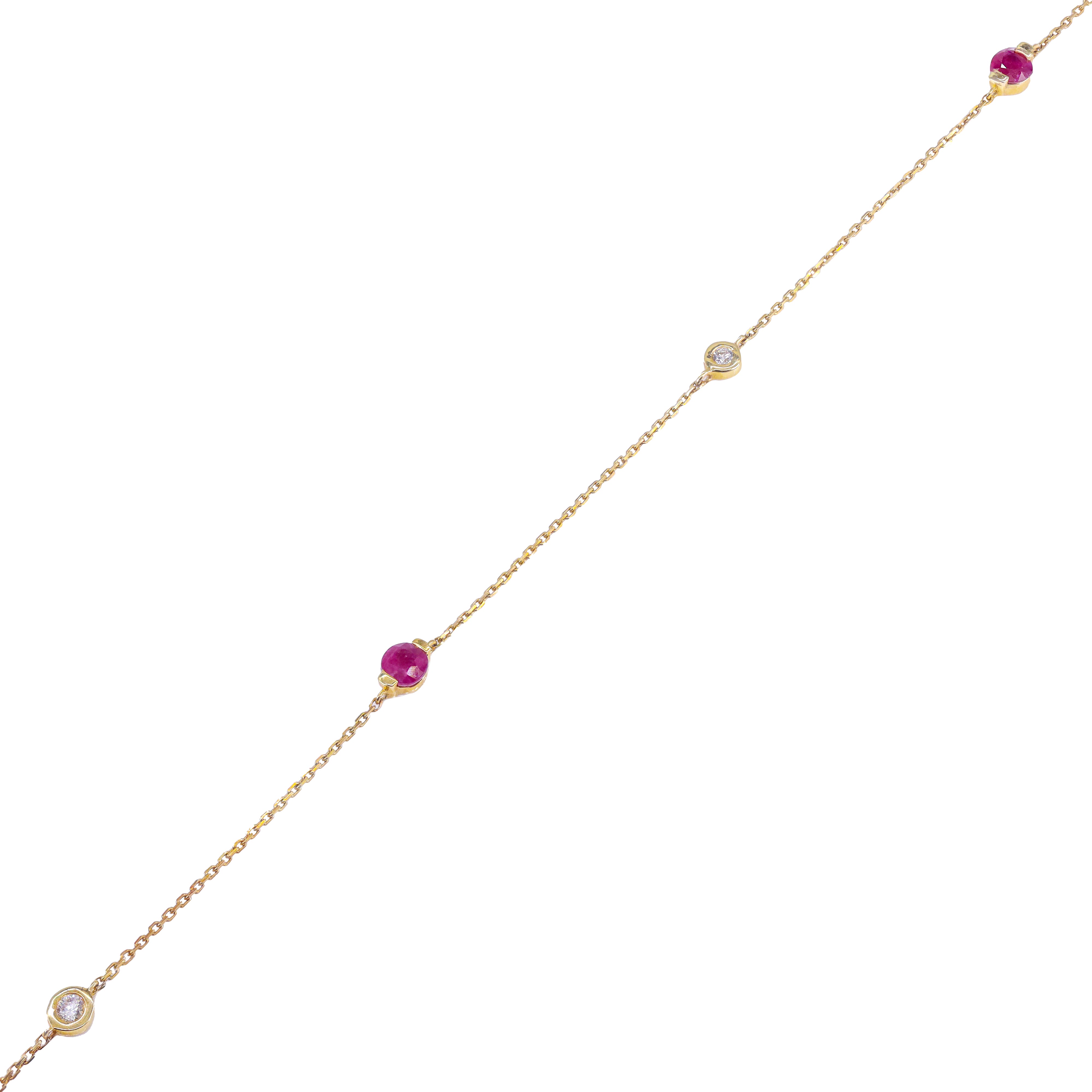 Ruby & Diamonds By The Yard Chain