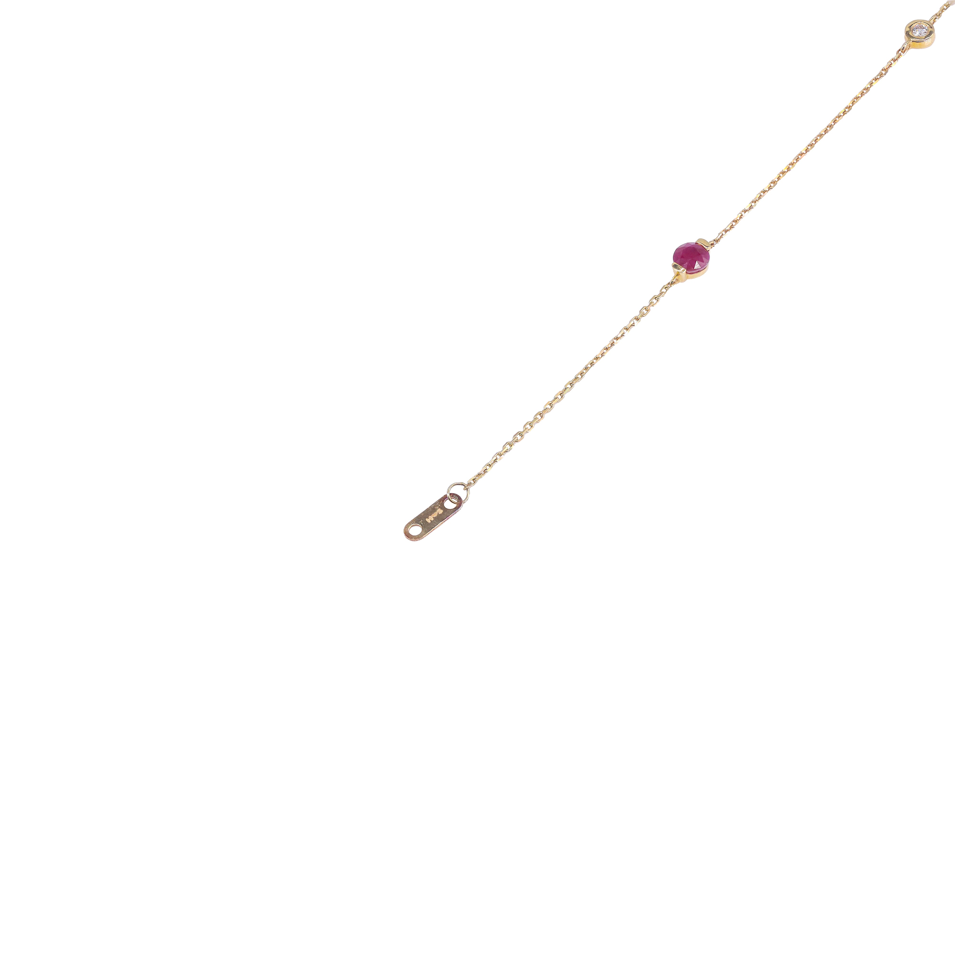 Ruby & Diamonds By The Yard Chain