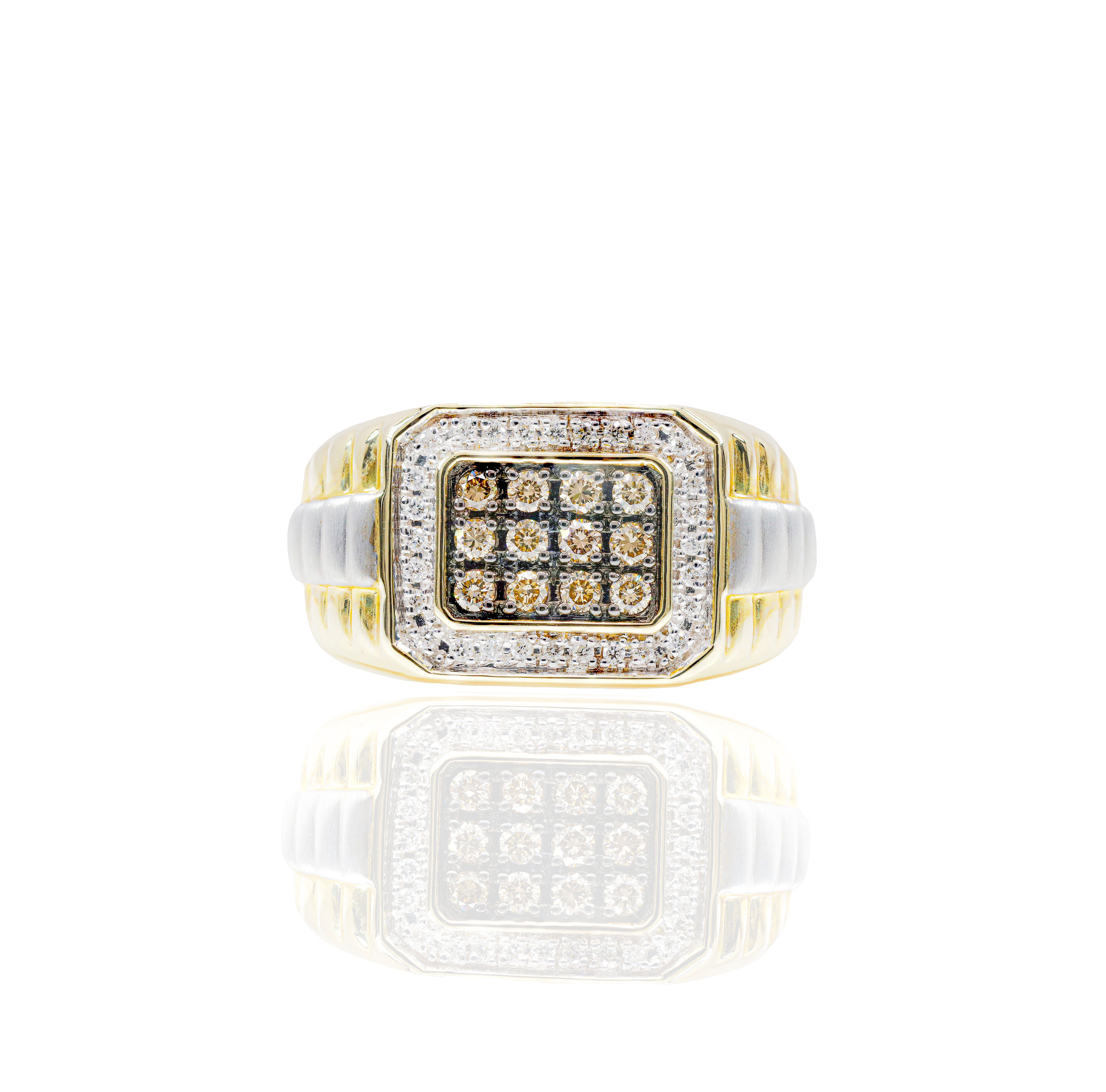 Two-Tone Chocolate Diamond Ring Band