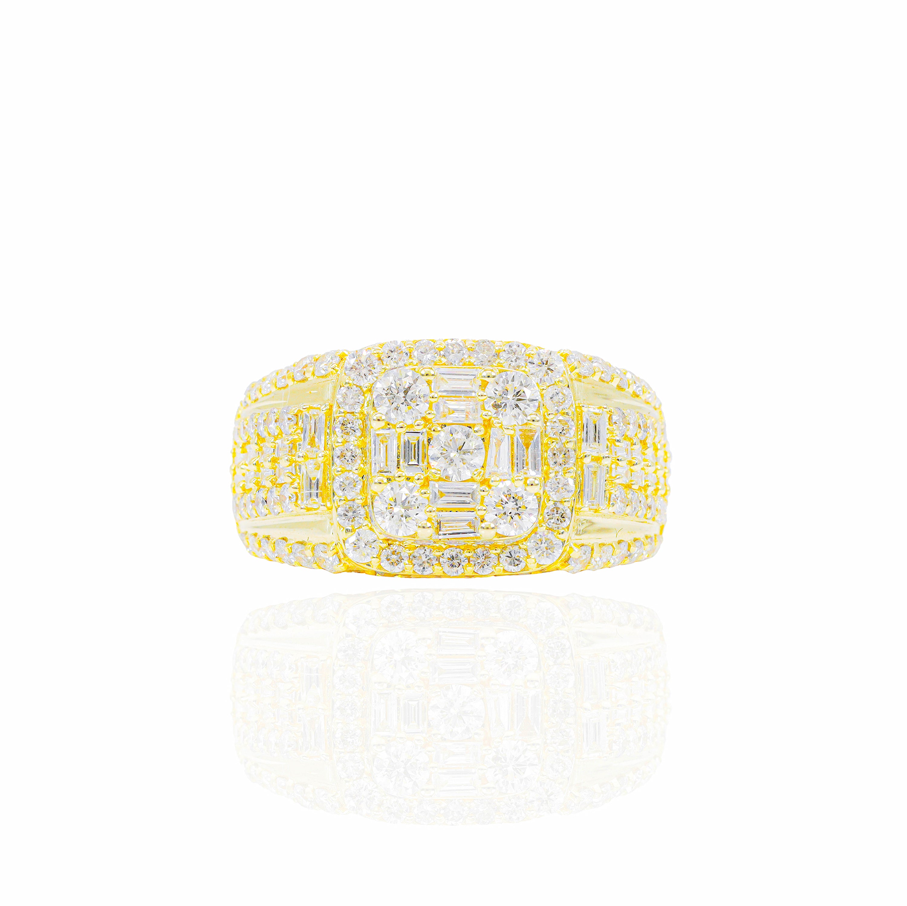 Tower Baguette Diamond Ring