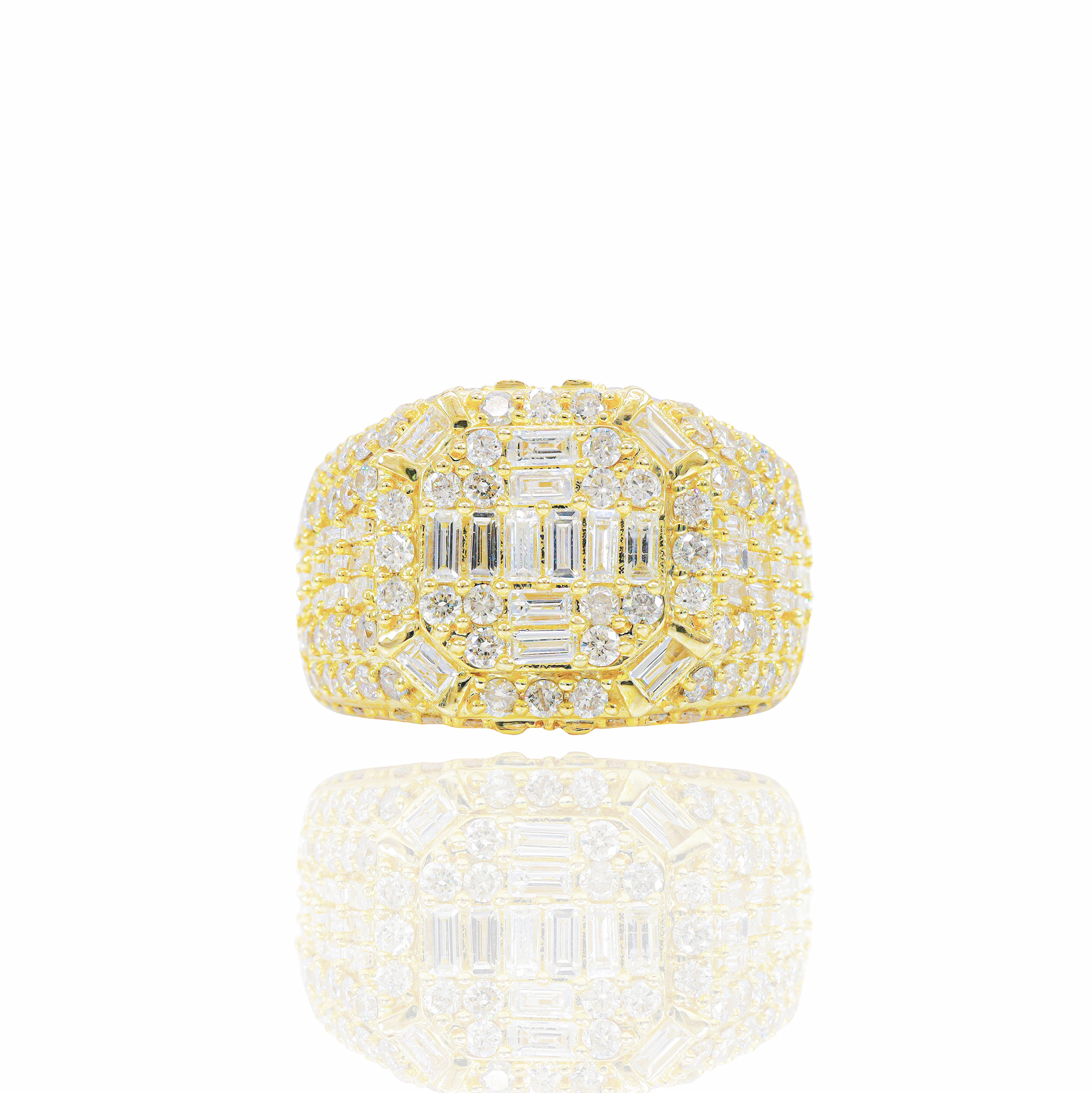 Square Shape Baguette Diamond Ring