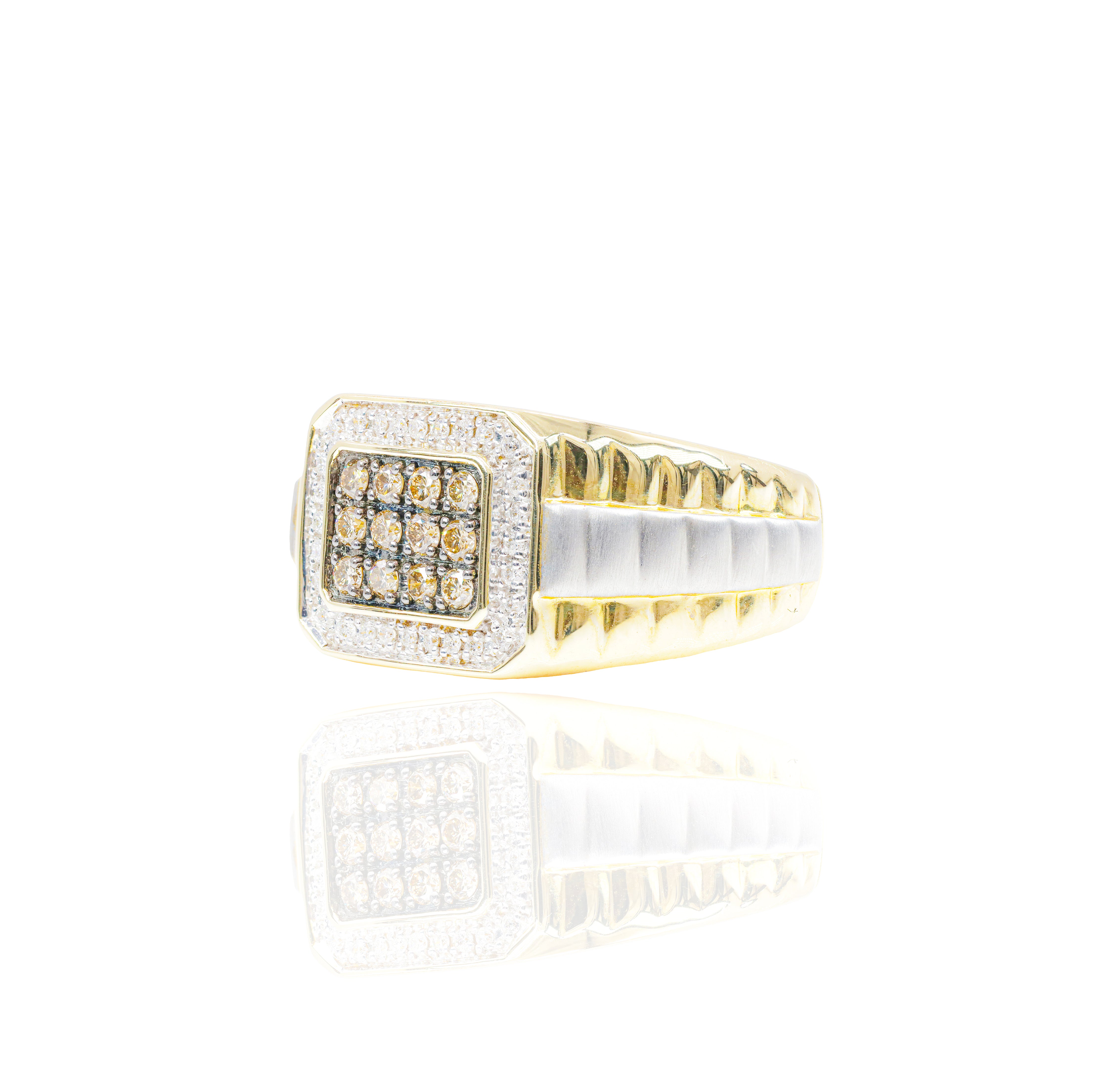 Two-Tone Chocolate Diamond Ring Band