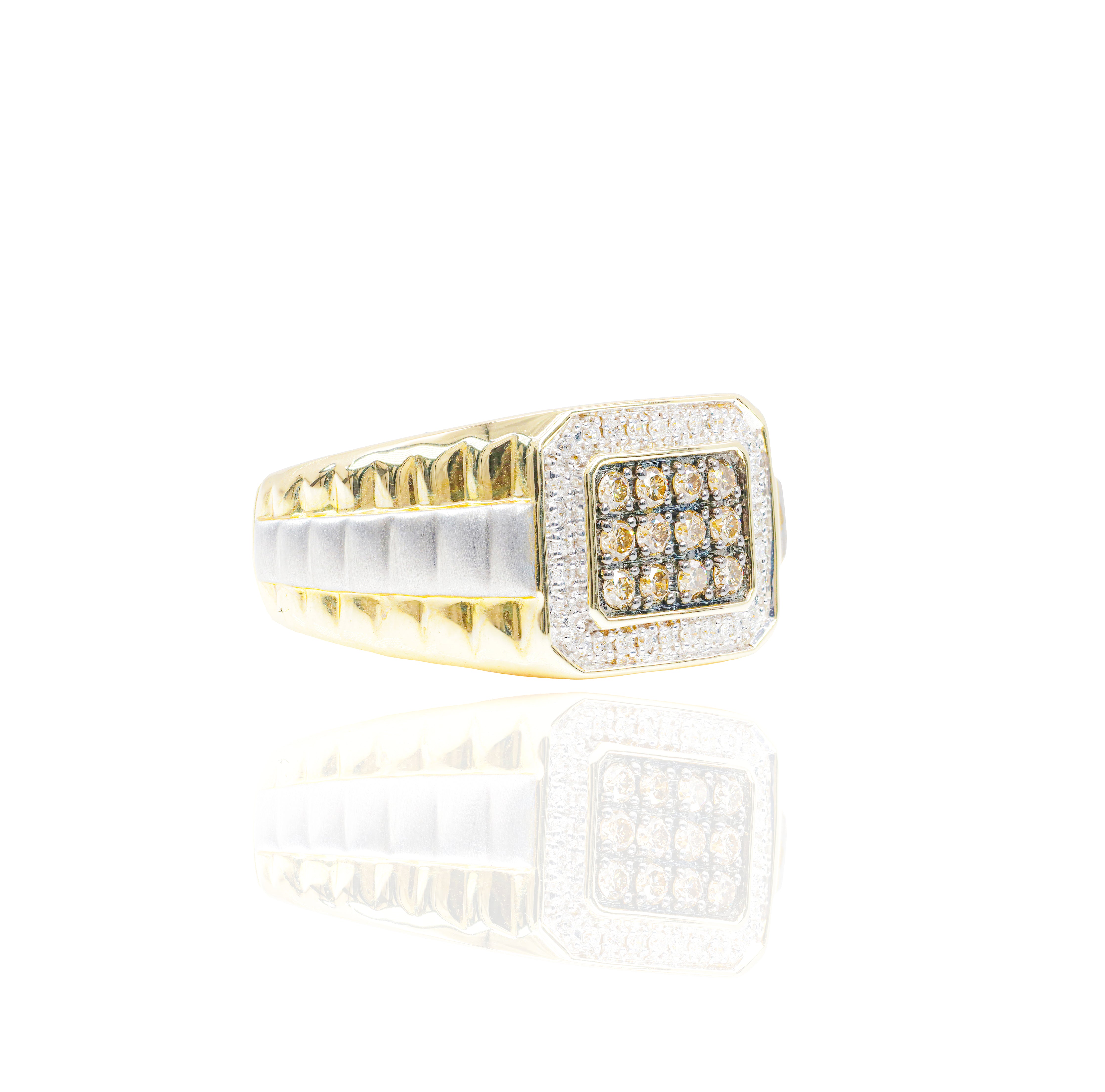 Two-Tone Chocolate Diamond Ring Band