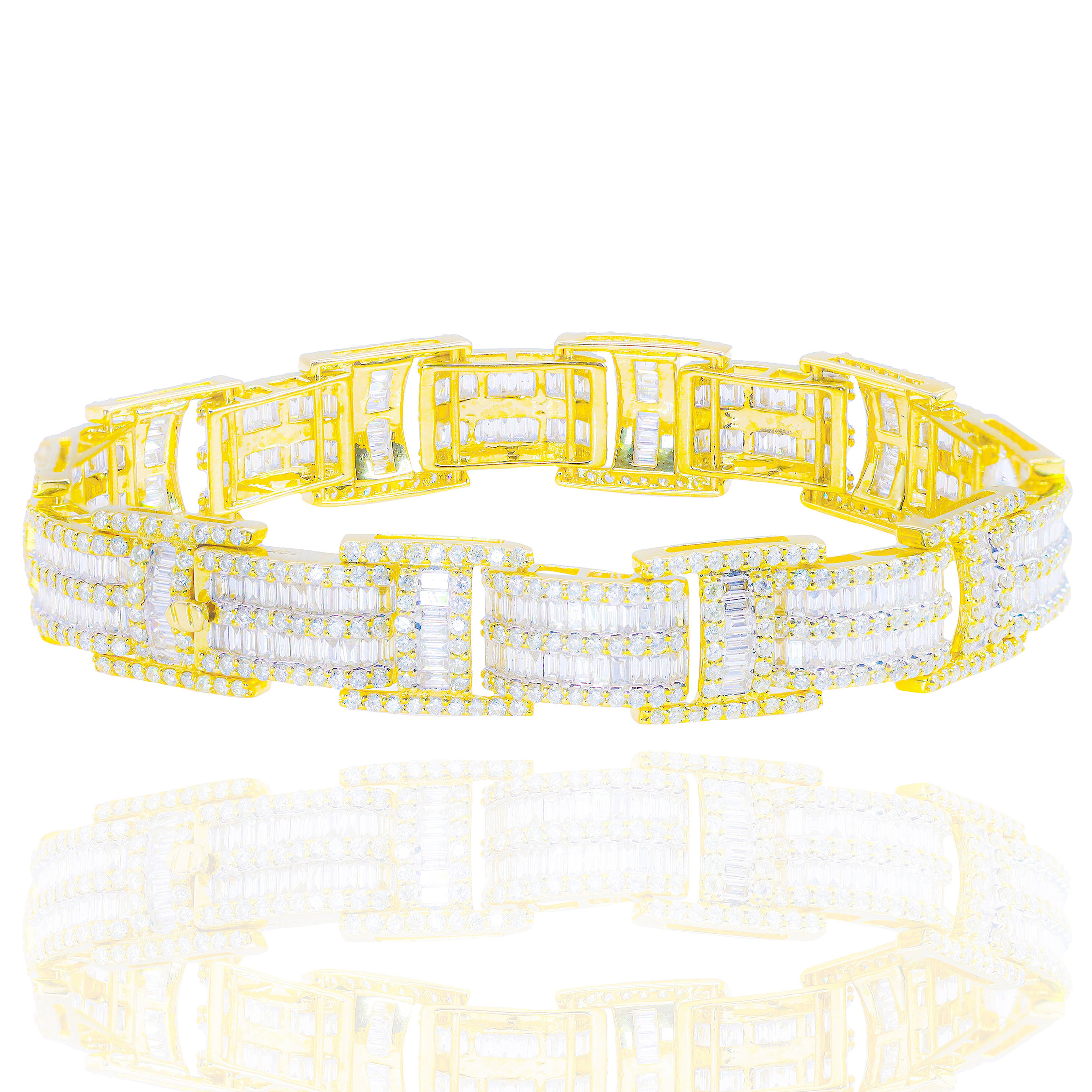 Baguette Diamond Men's Bracelet