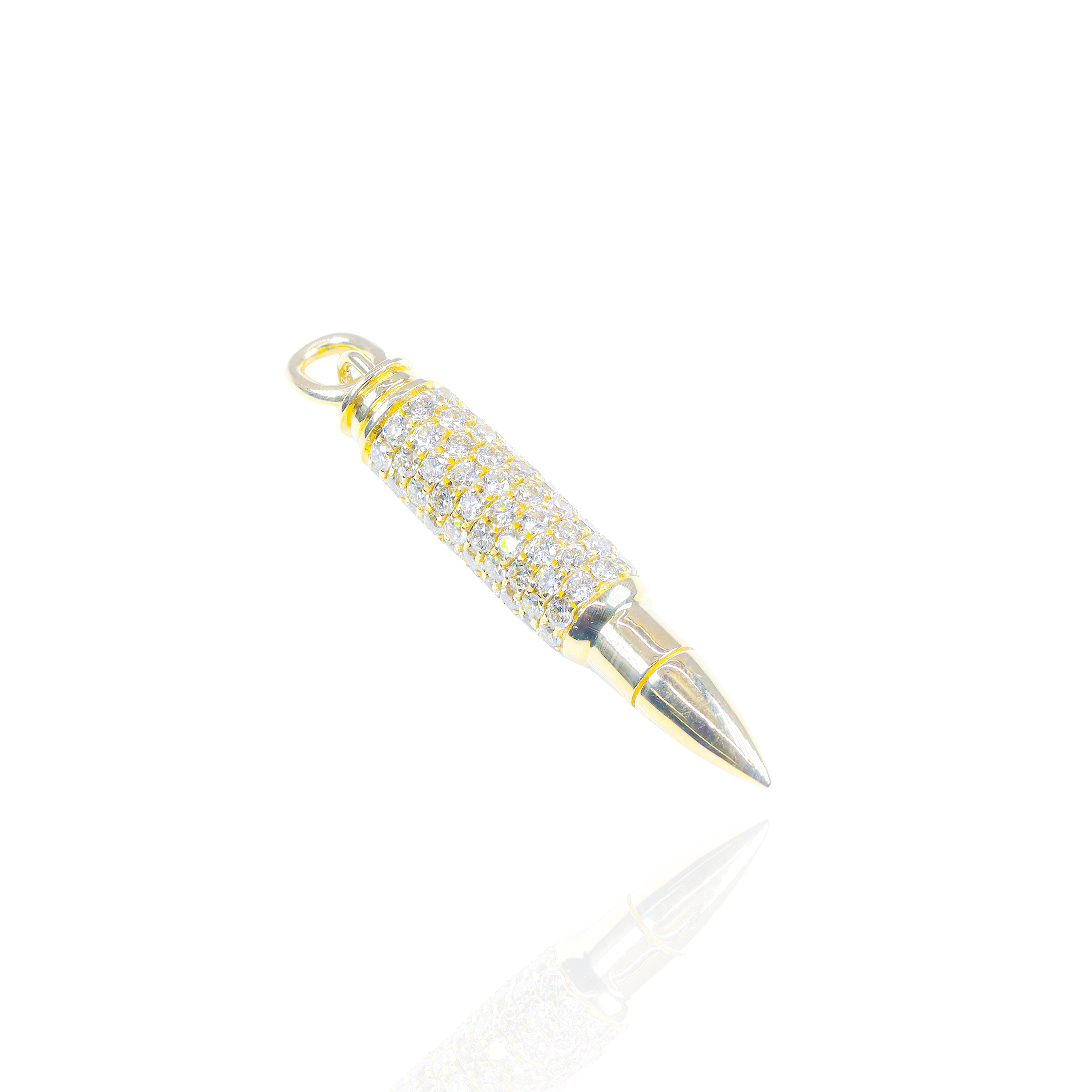 3D Diamond Bullet Pendant