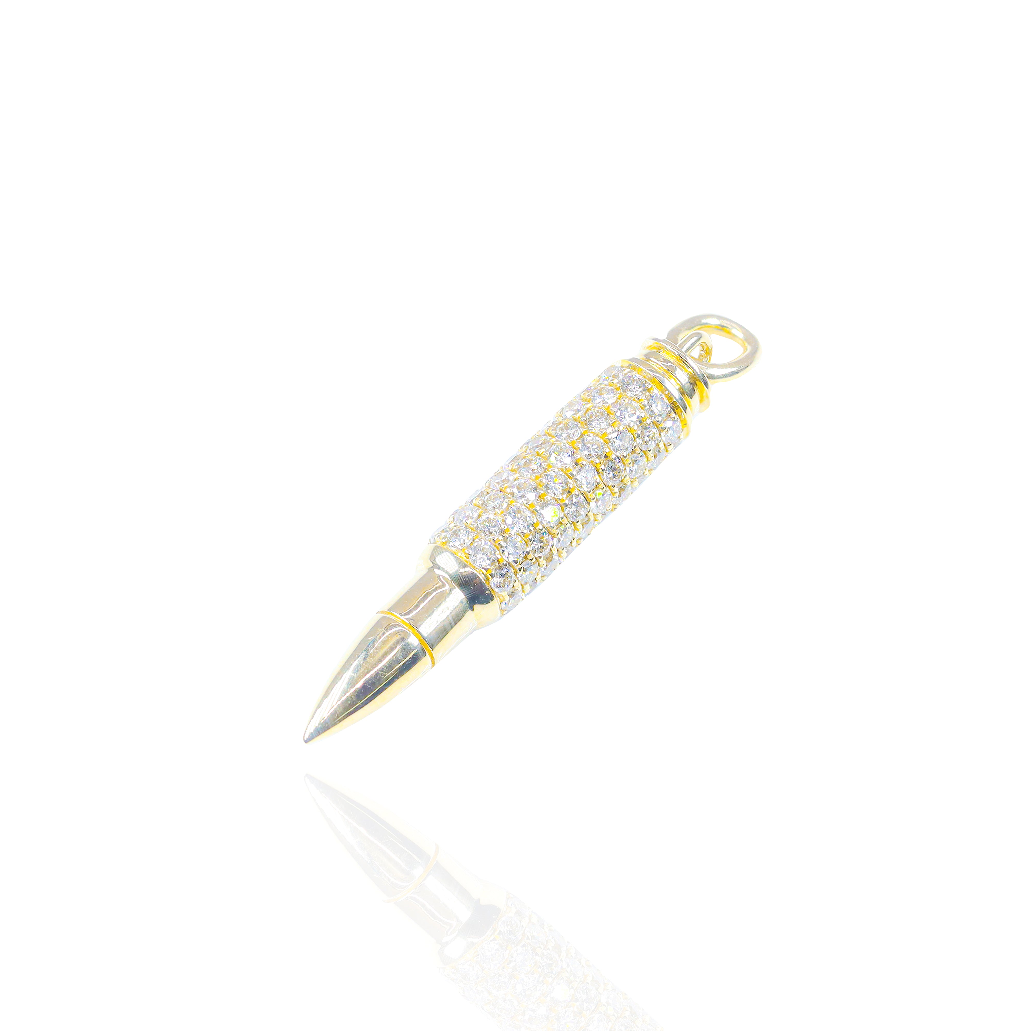 3D Diamond Bullet Pendant