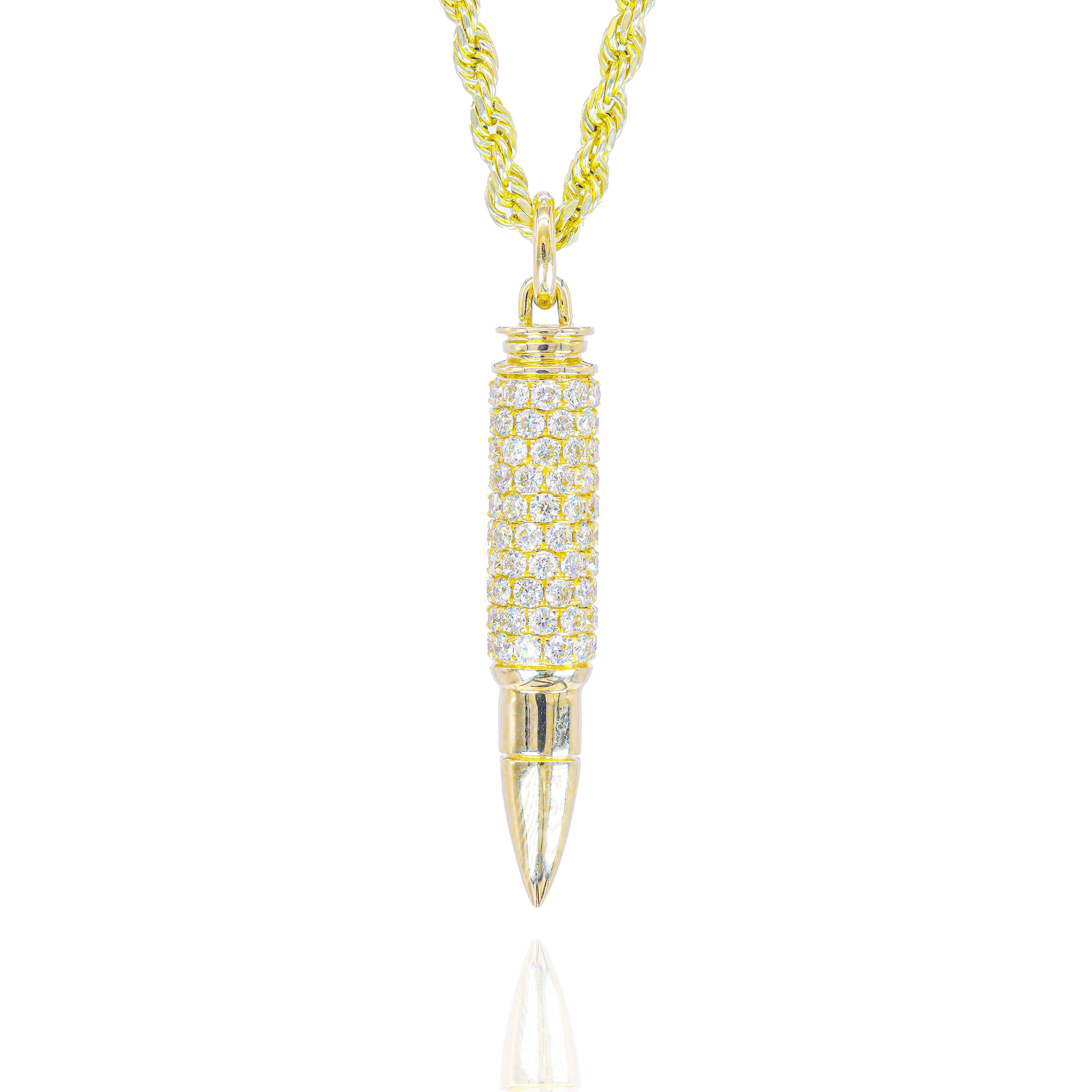 3D Diamond Bullet Pendant