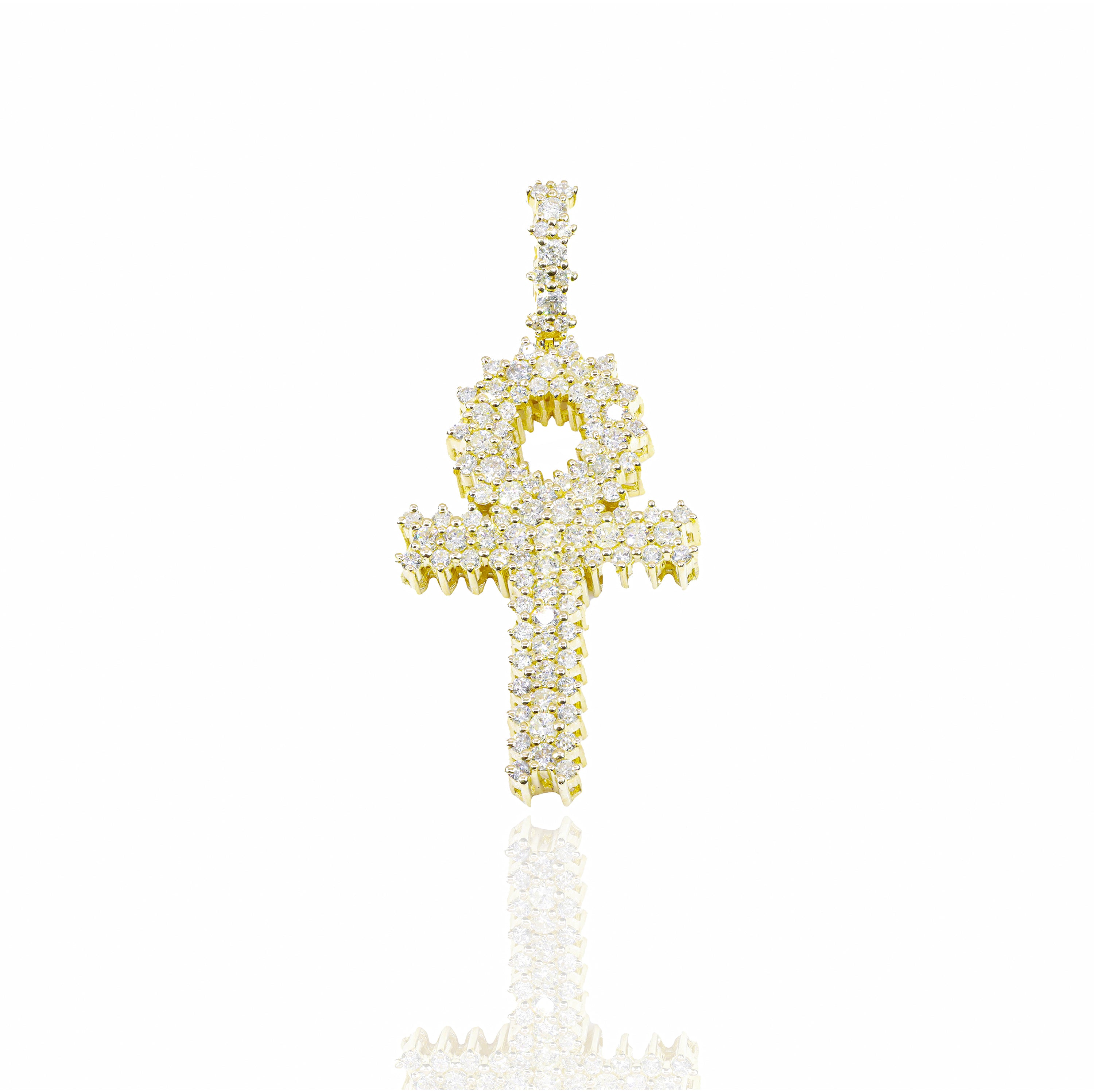 Diamond Cluster Ankh Diamond Pendant