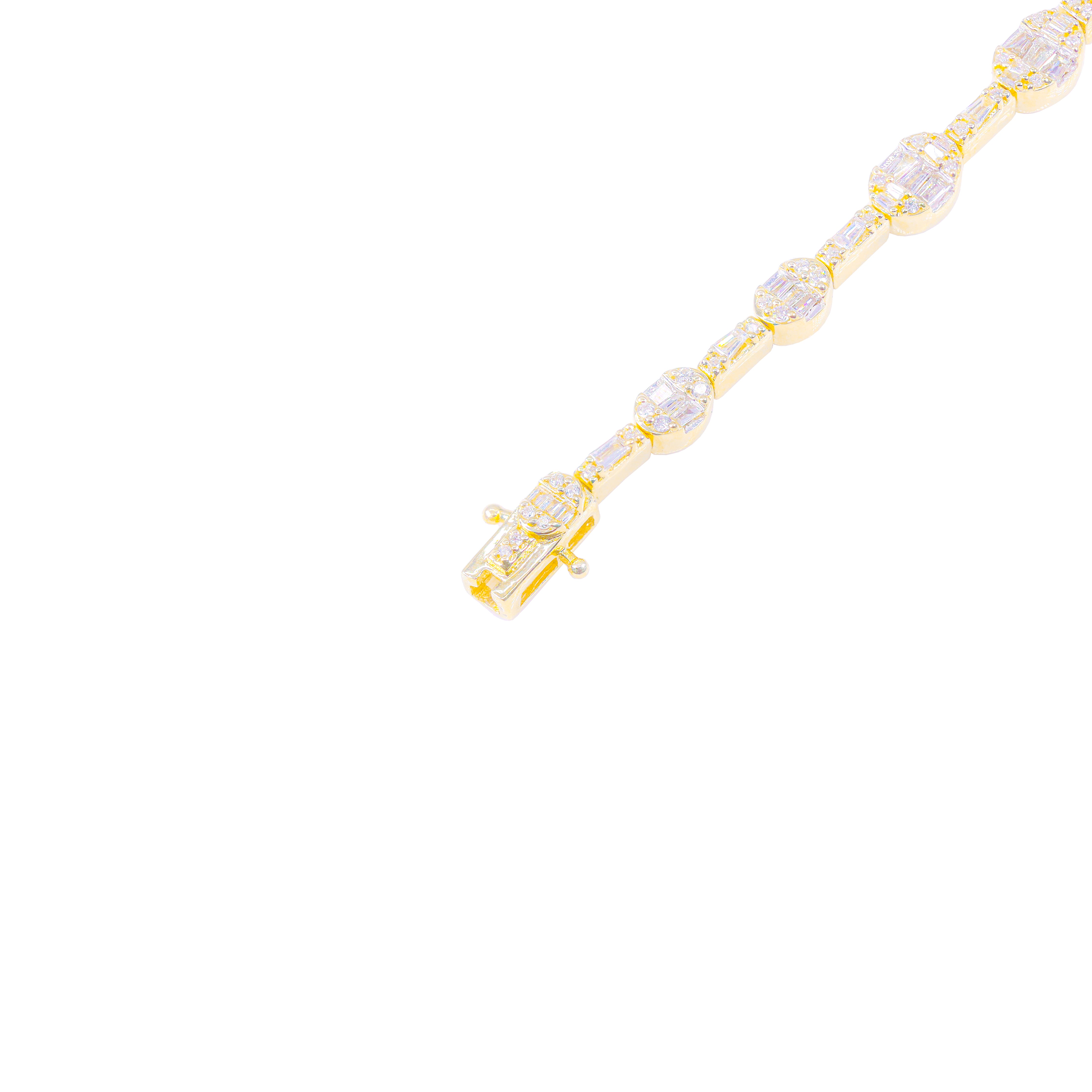 Alternating Link Diamond Bracelet
