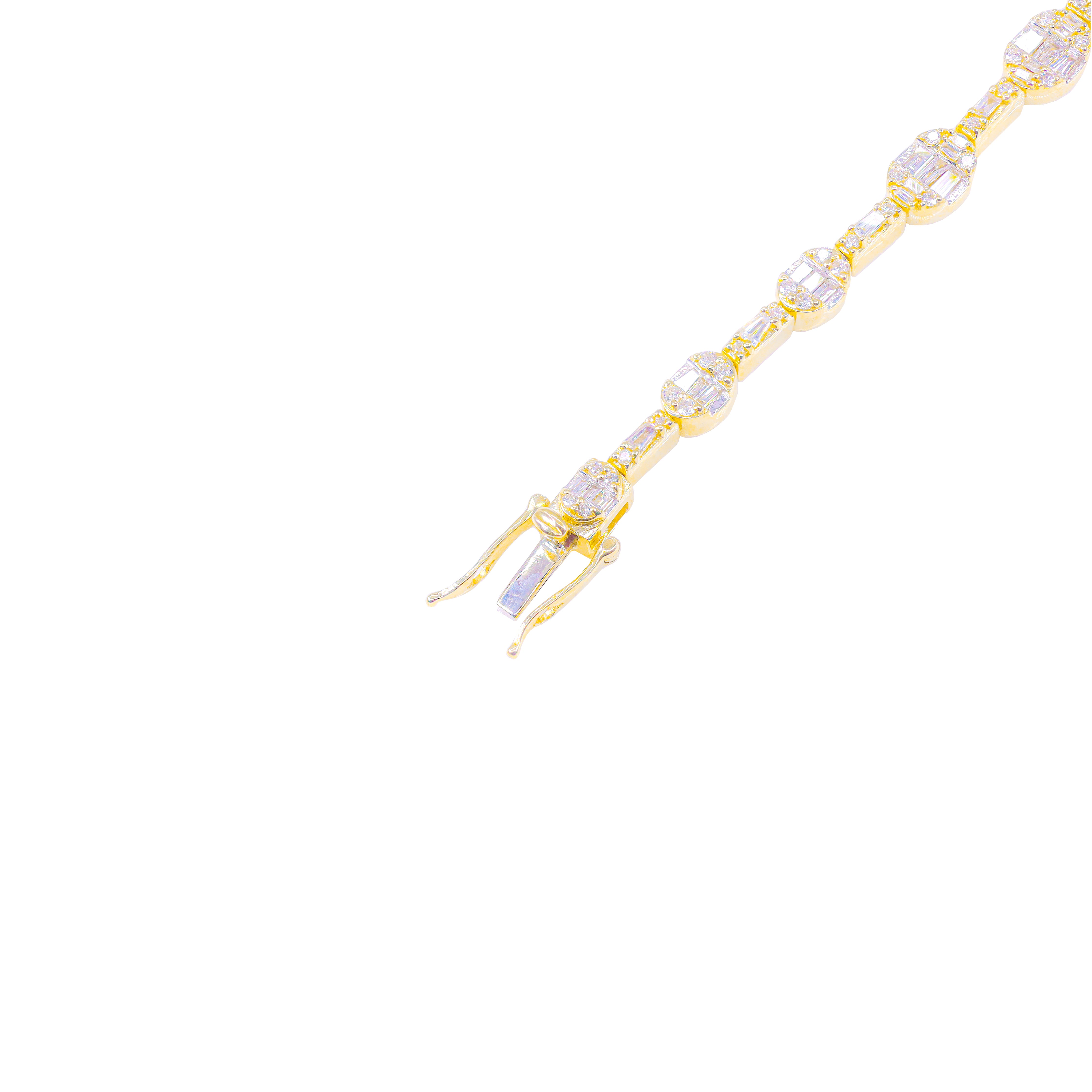 Alternating Link Diamond Bracelet